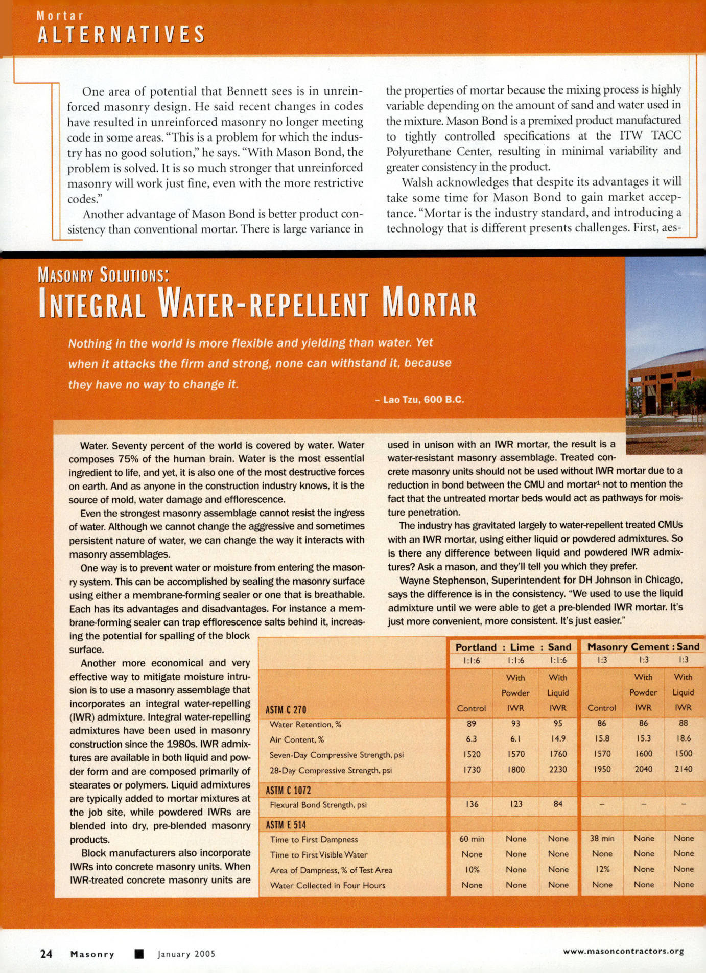 Masonry Magazine January 2005 Page. 26