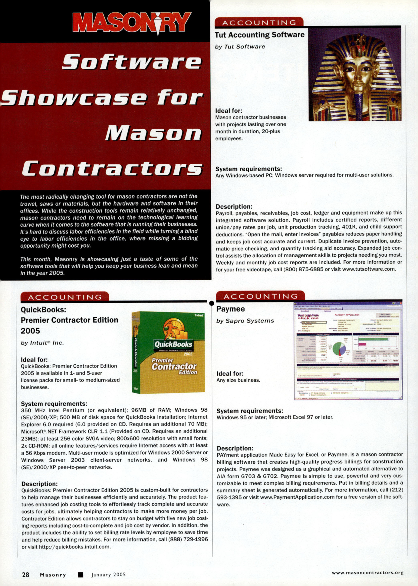 Masonry Magazine January 2005 Page. 30