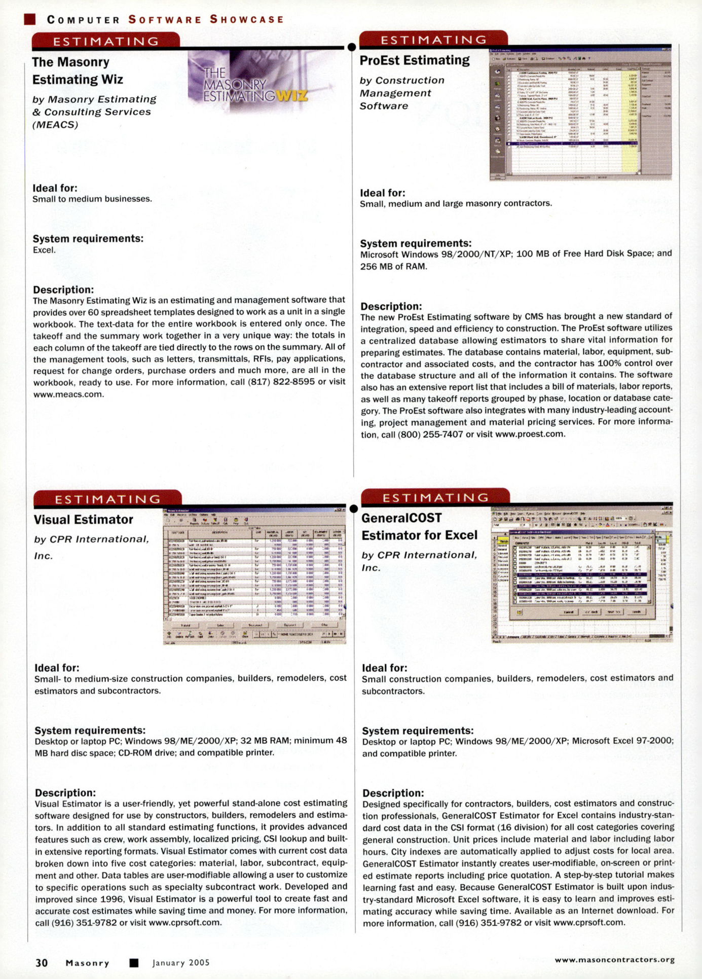 Masonry Magazine January 2005 Page. 32