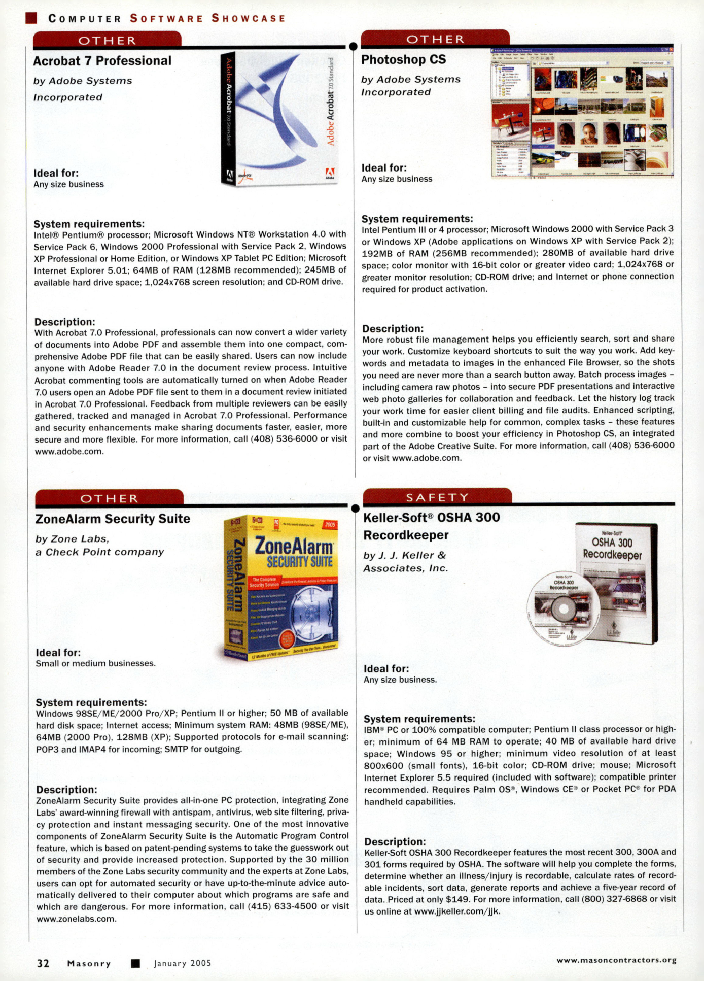 Masonry Magazine January 2005 Page. 34