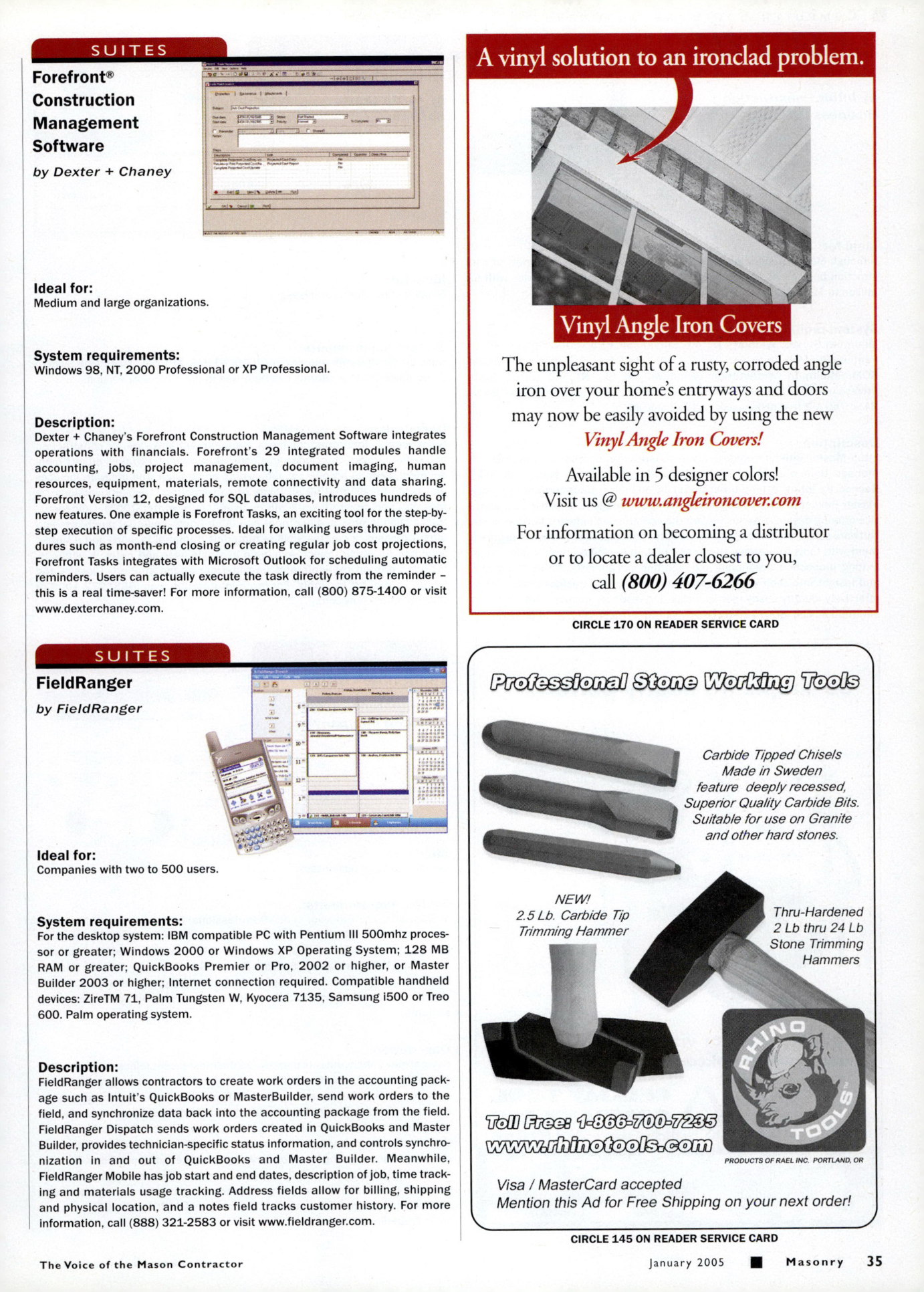Masonry Magazine January 2005 Page. 37