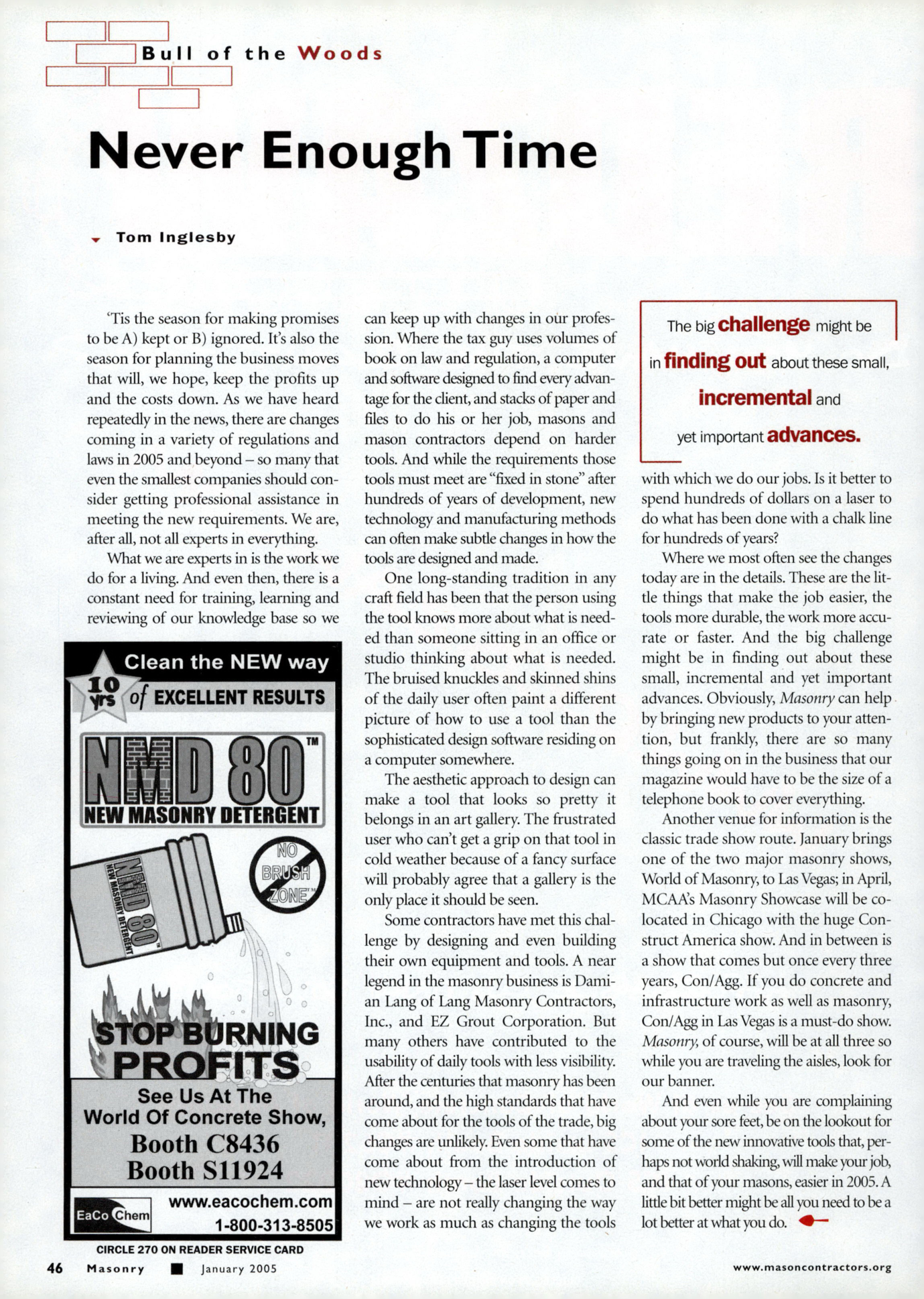 Masonry Magazine January 2005 Page. 48