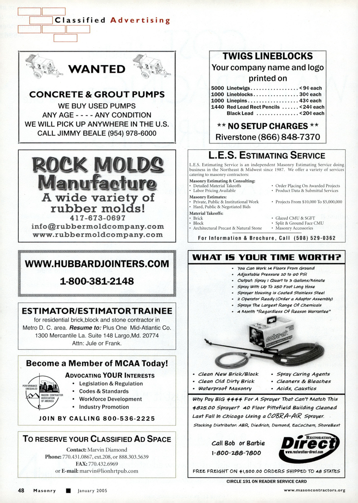 Masonry Magazine January 2005 Page. 50