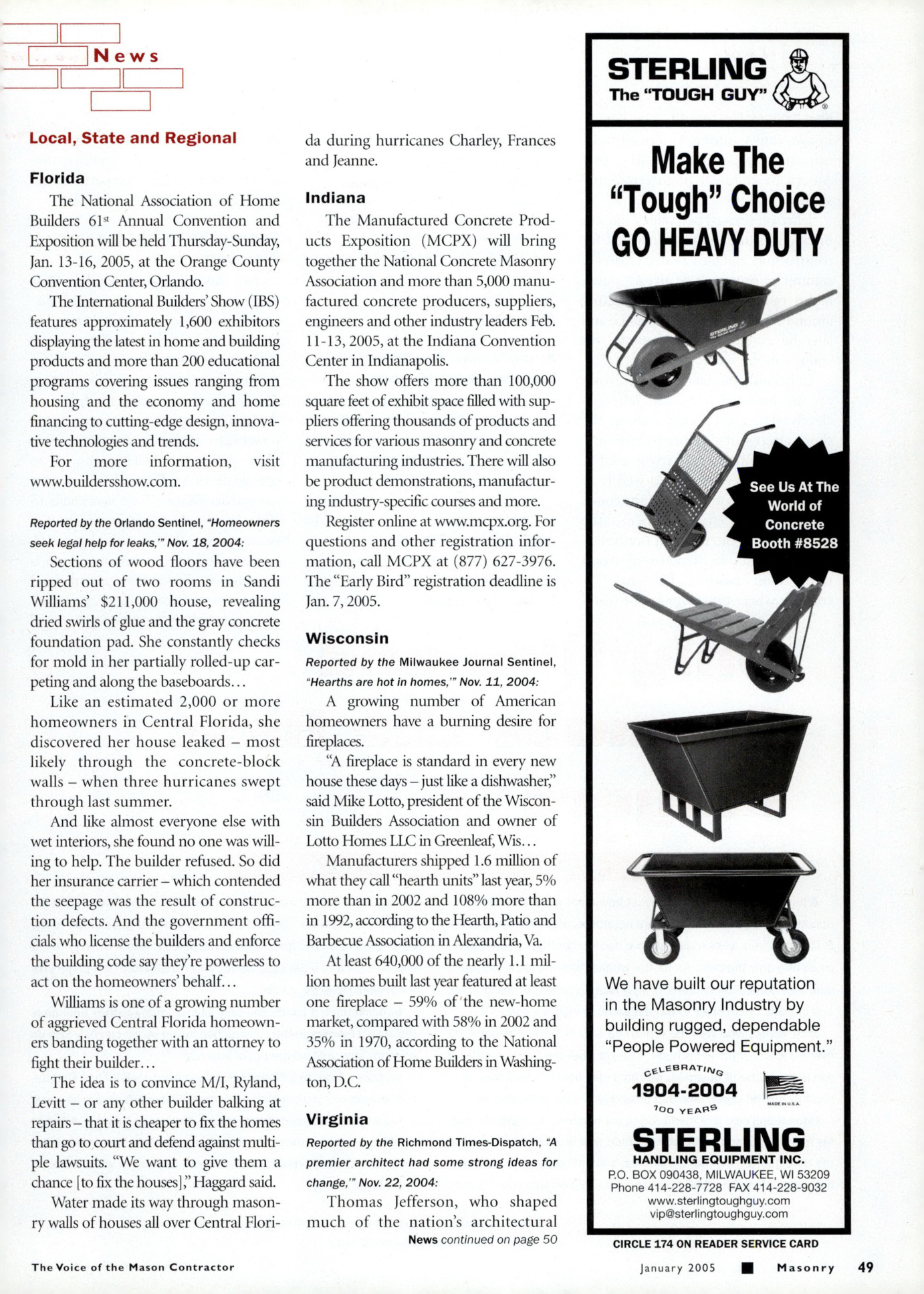 Masonry Magazine January 2005 Page. 51
