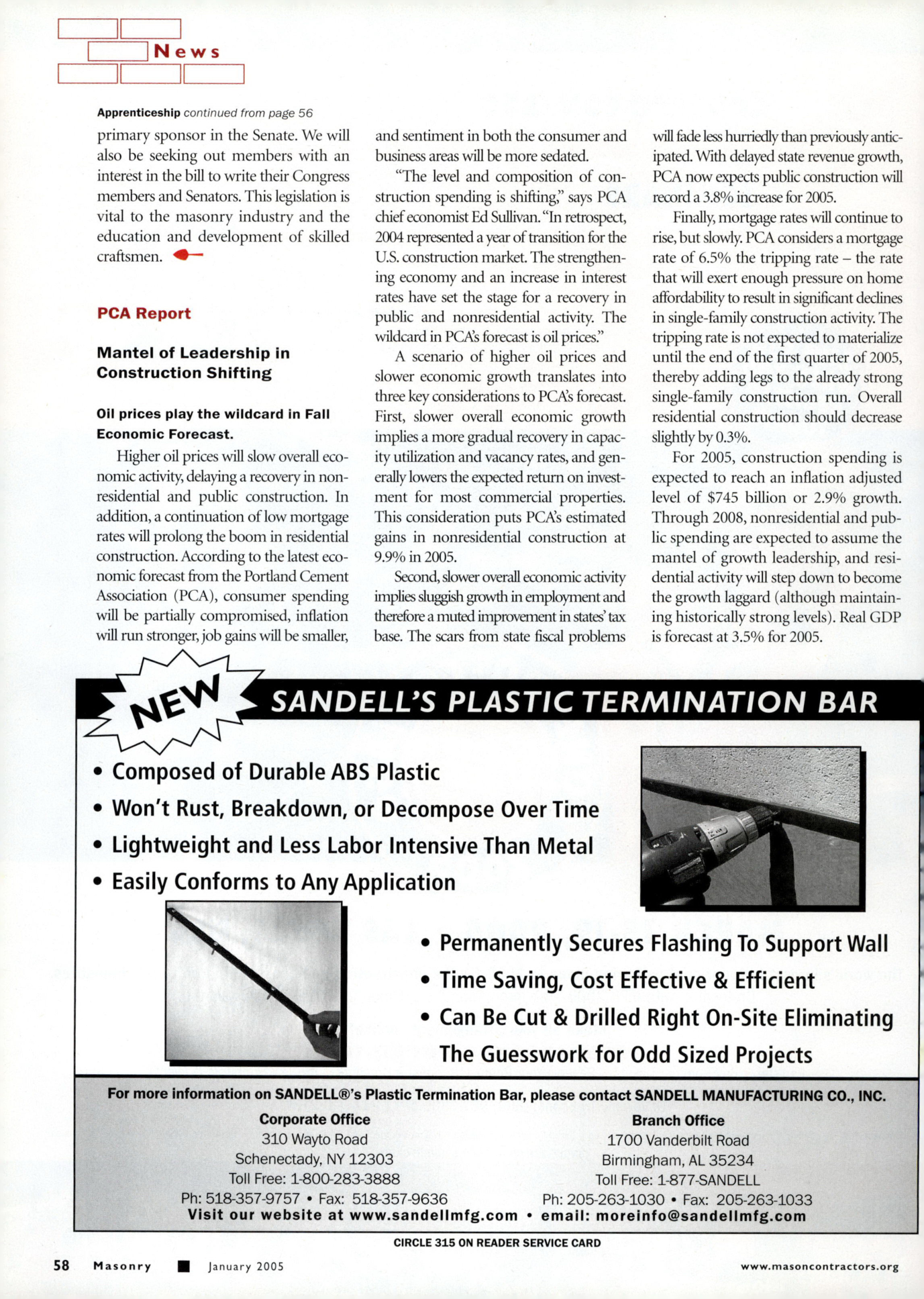 Masonry Magazine January 2005 Page. 60