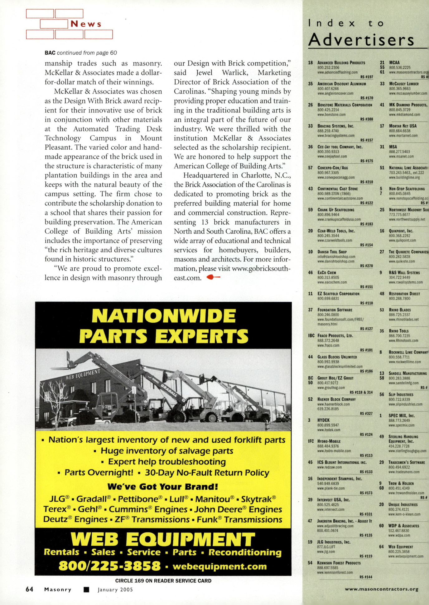 Masonry Magazine January 2005 Page. 66