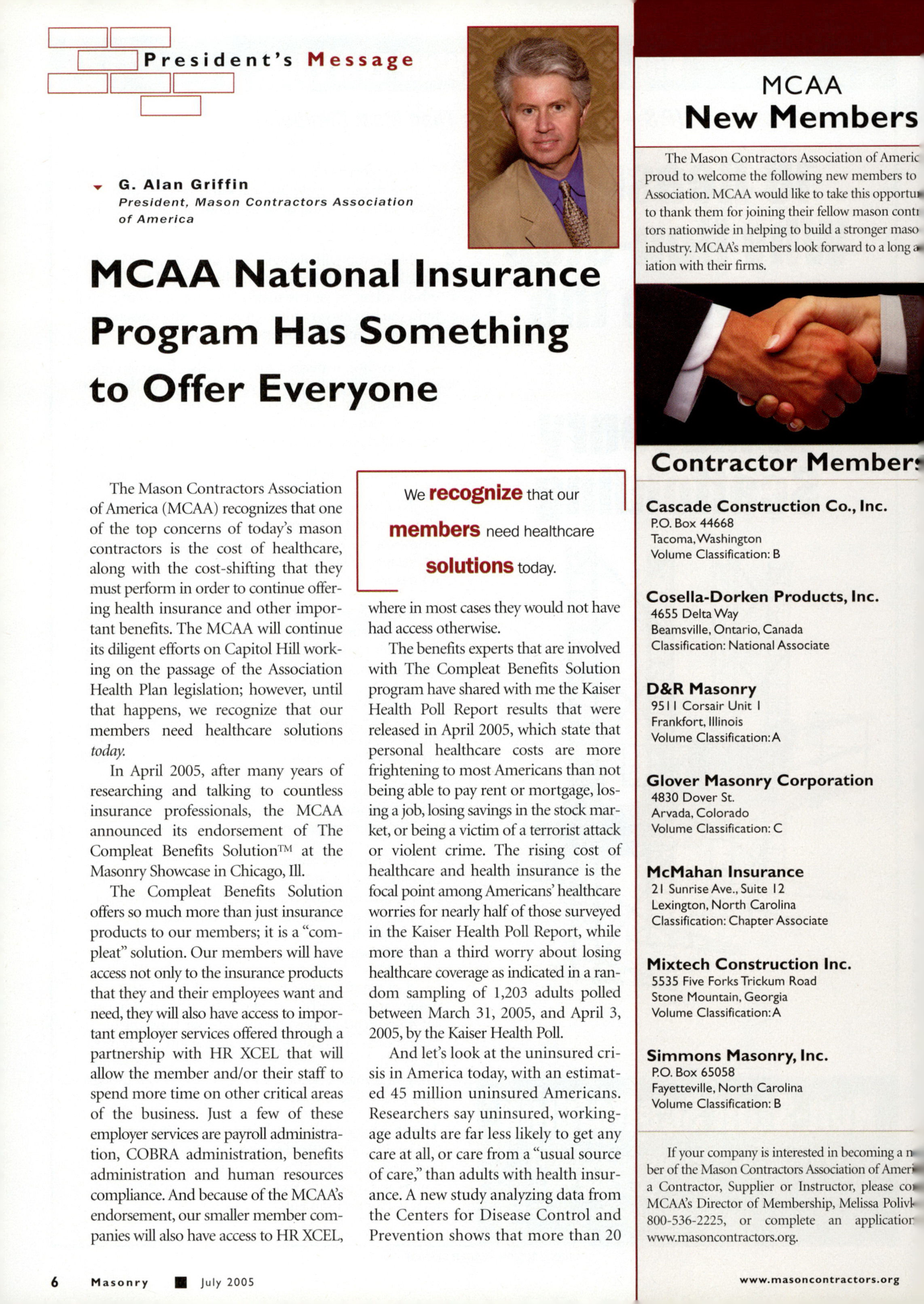 Masonry Magazine July 2005 Page. 8