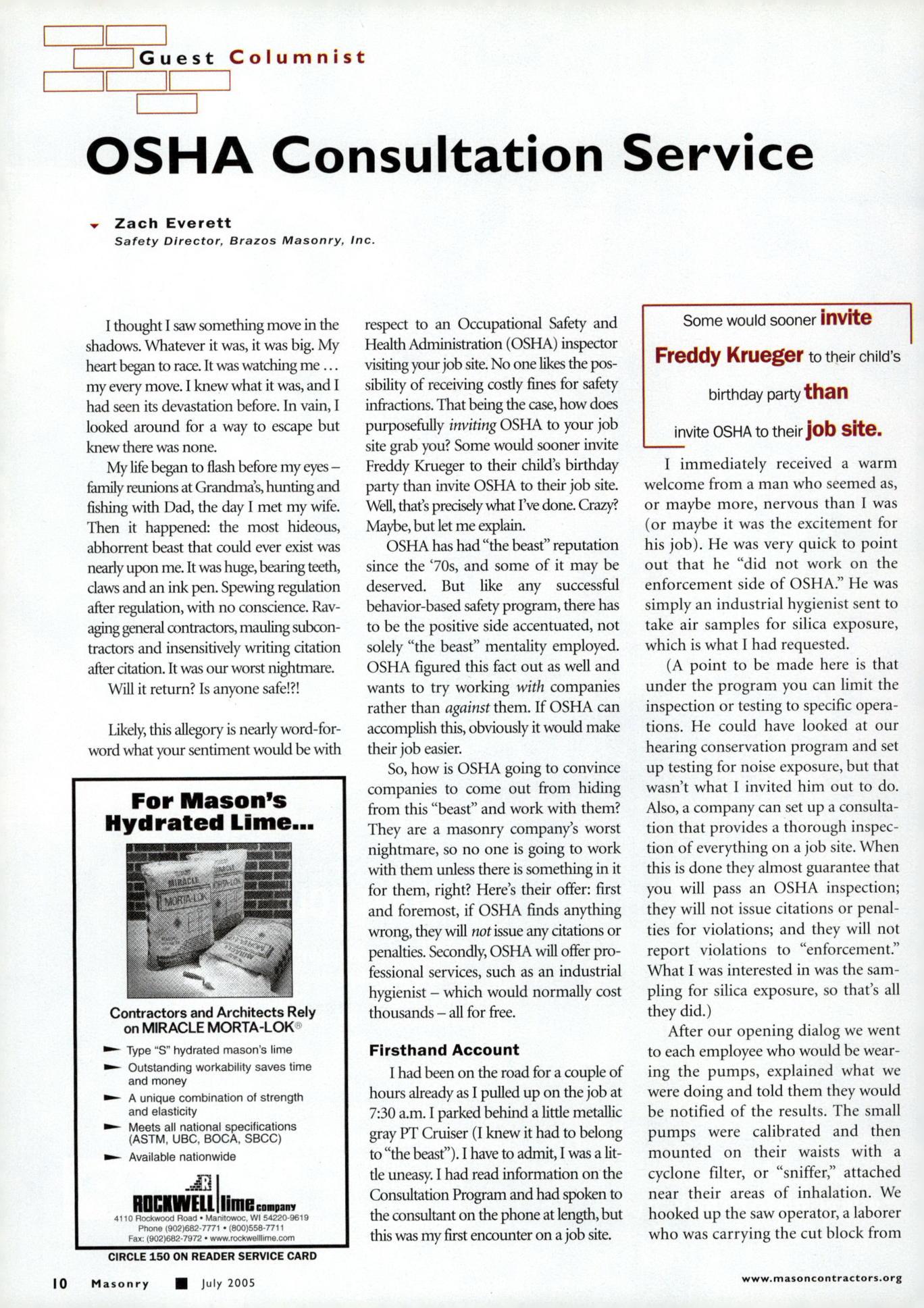 Masonry Magazine July 2005 Page. 12