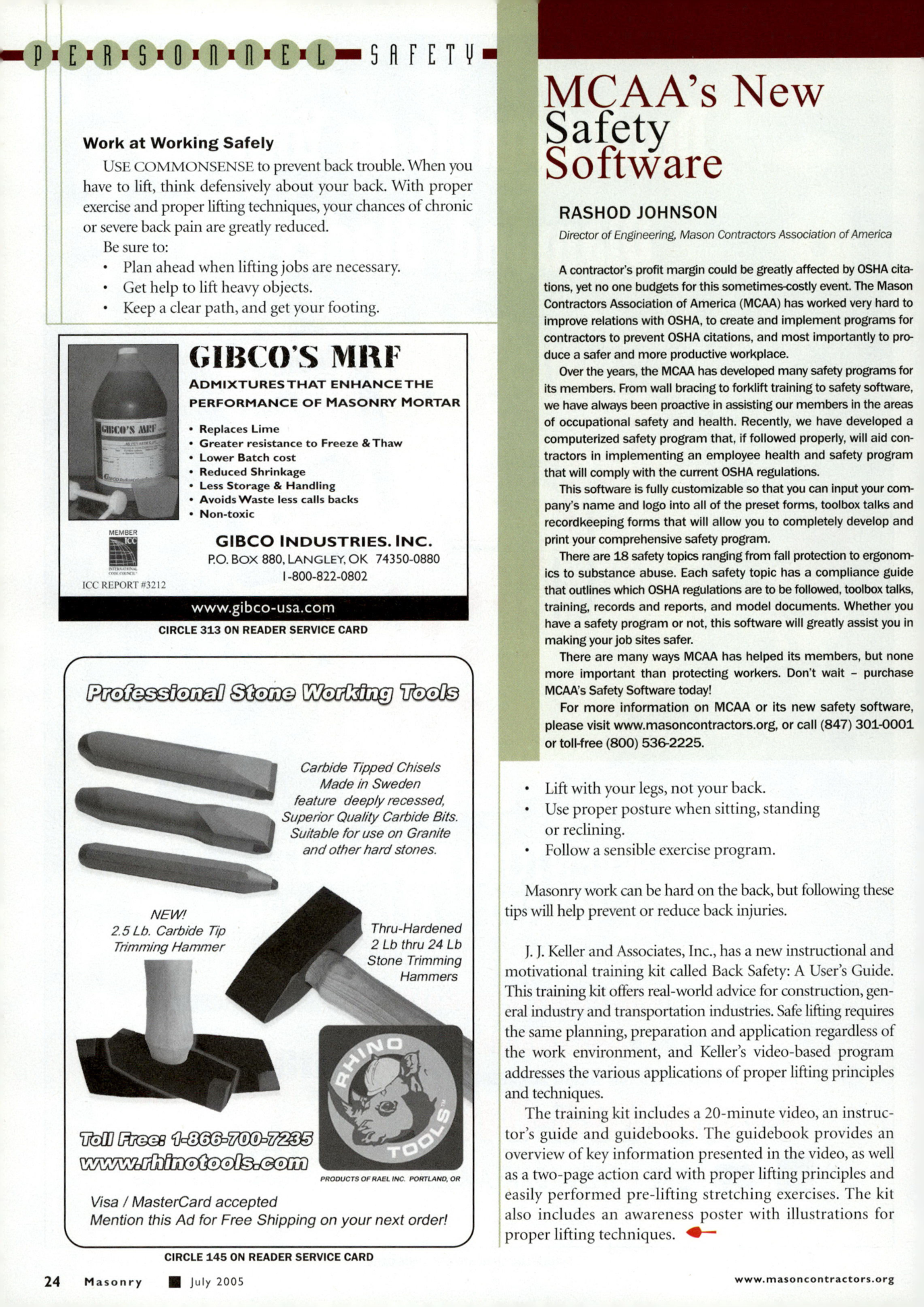 Masonry Magazine July 2005 Page. 26