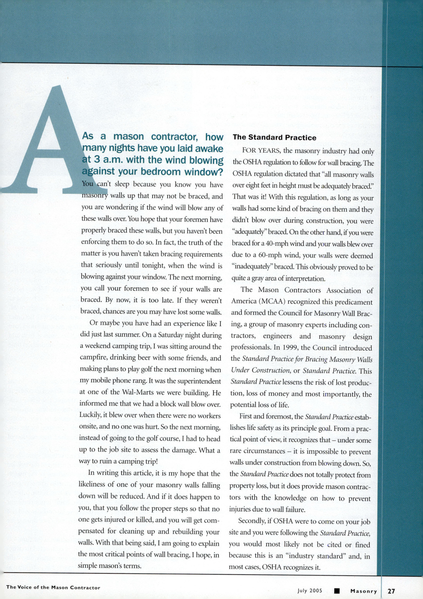 Masonry Magazine July 2005 Page. 29