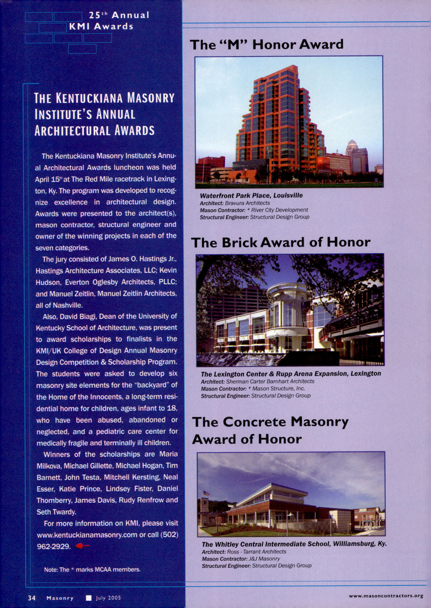 Masonry Magazine July 2005 Page. 36