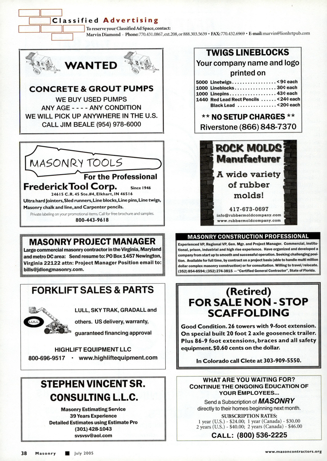 Masonry Magazine July 2005 Page. 40