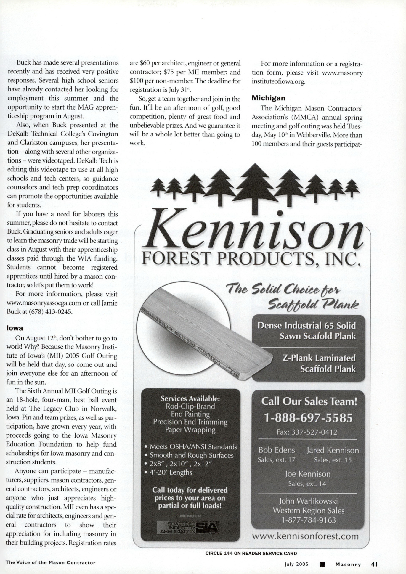 Masonry Magazine July 2005 Page. 43