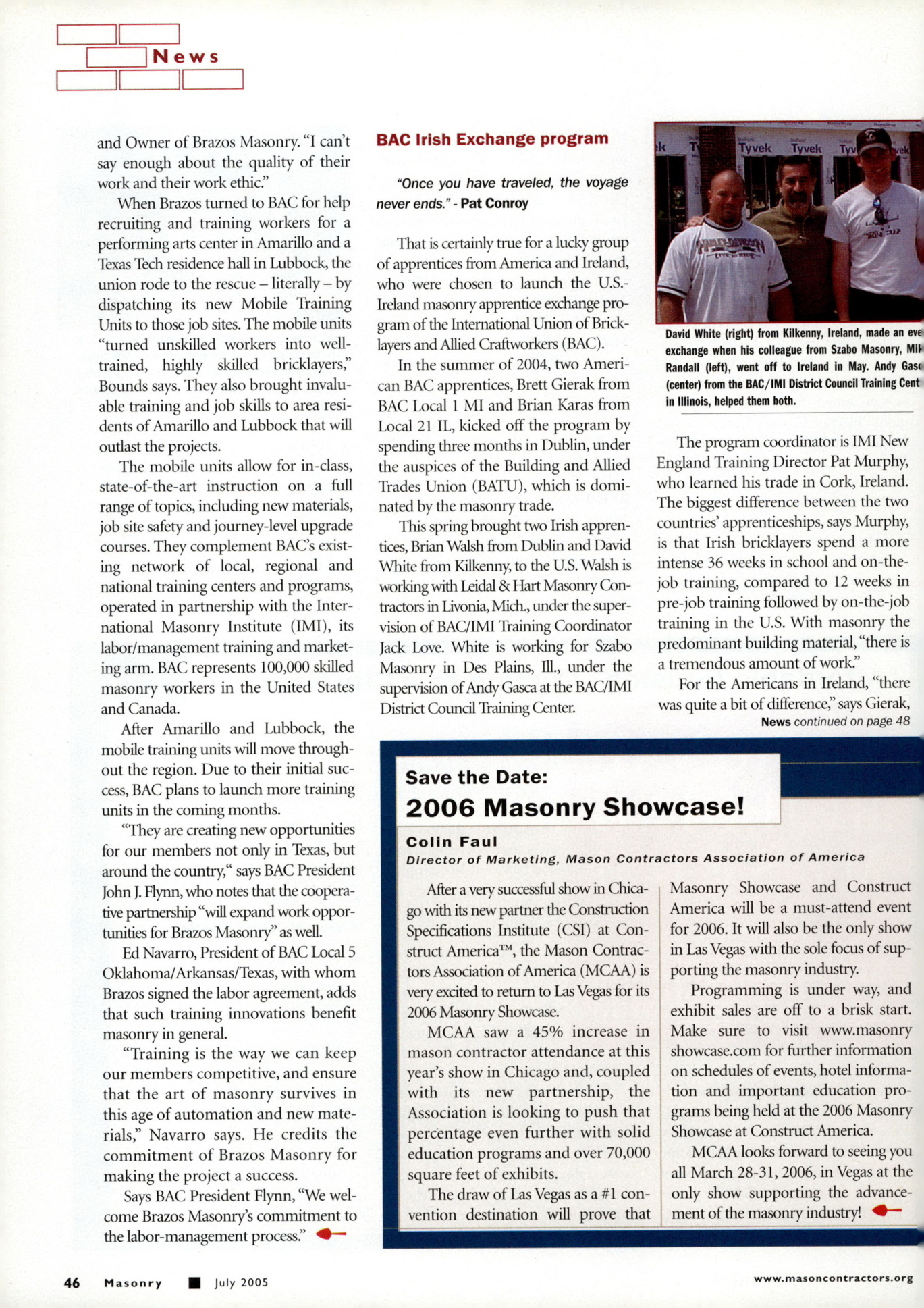 Masonry Magazine July 2005 Page. 48