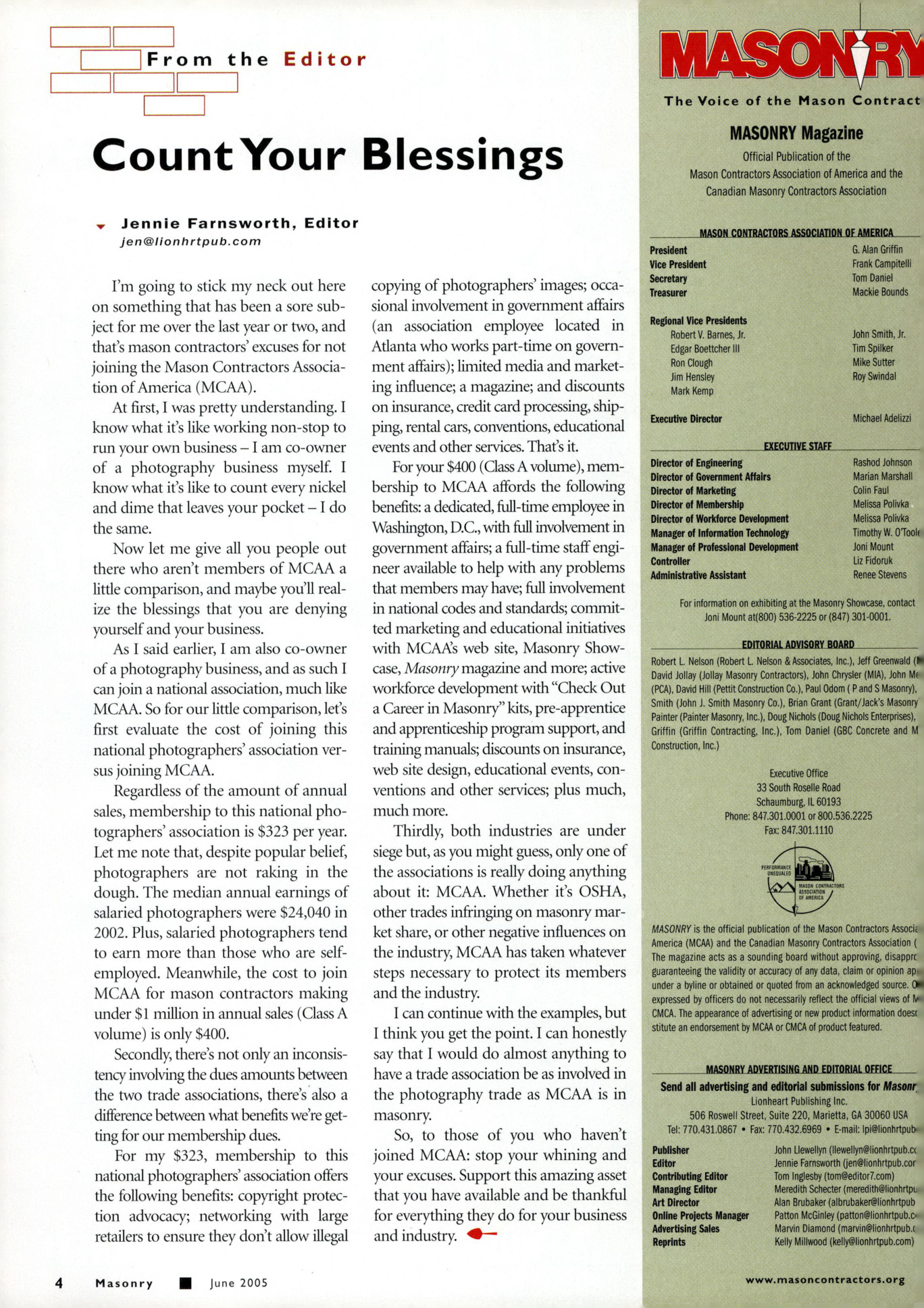 Masonry Magazine June 2005 Page. 6