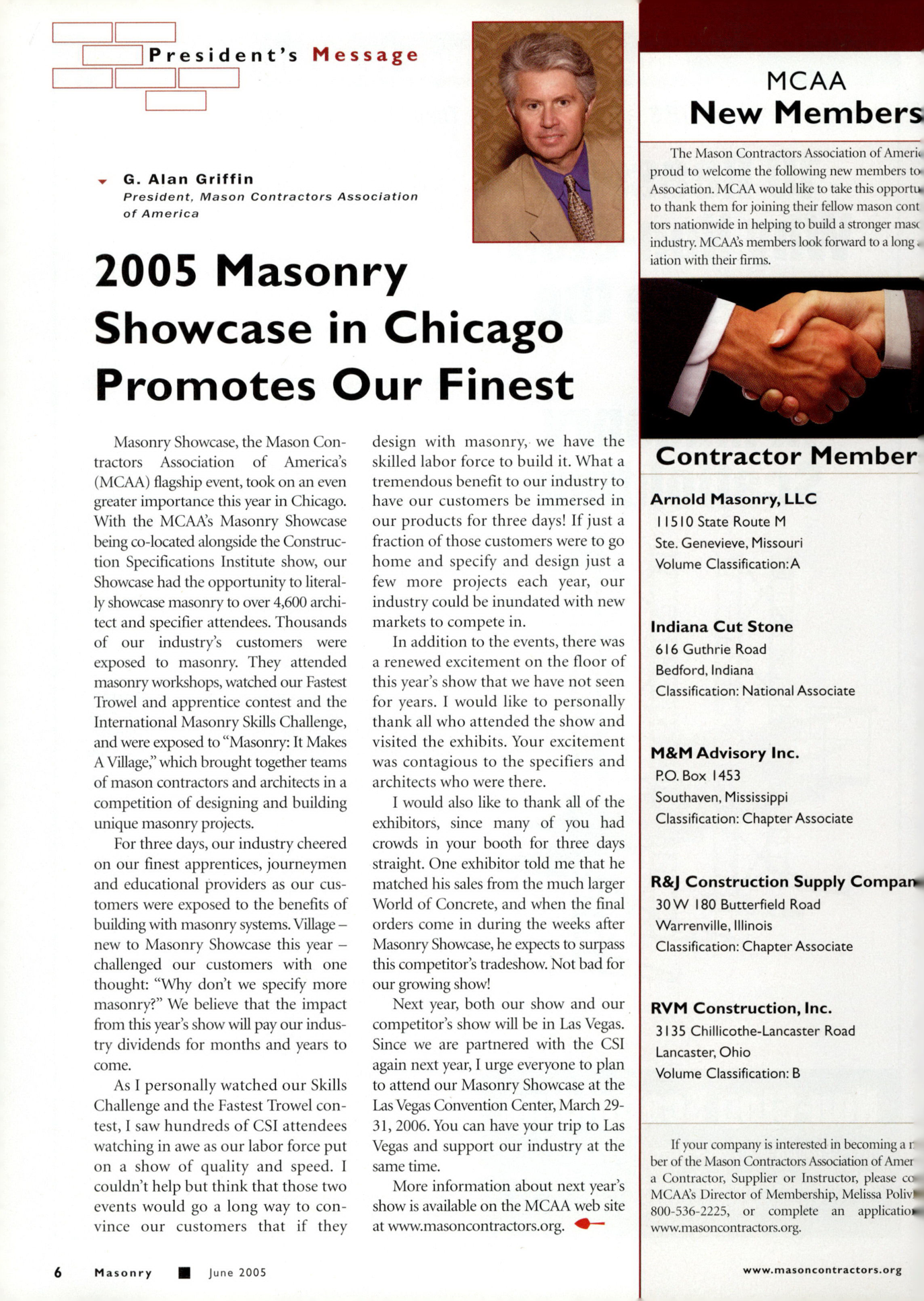 Masonry Magazine June 2005 Page. 8