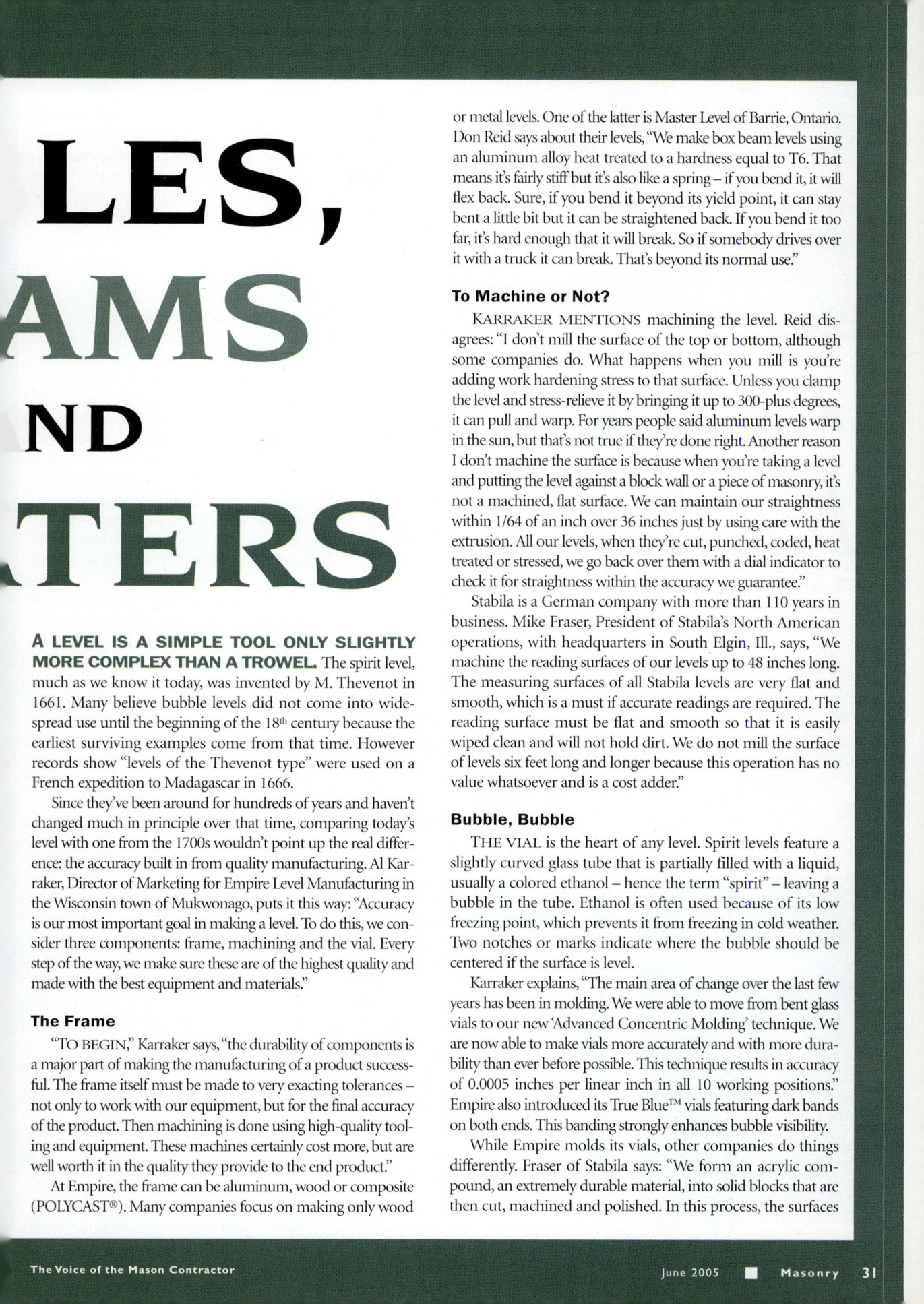 Masonry Magazine June 2005 Page. 35