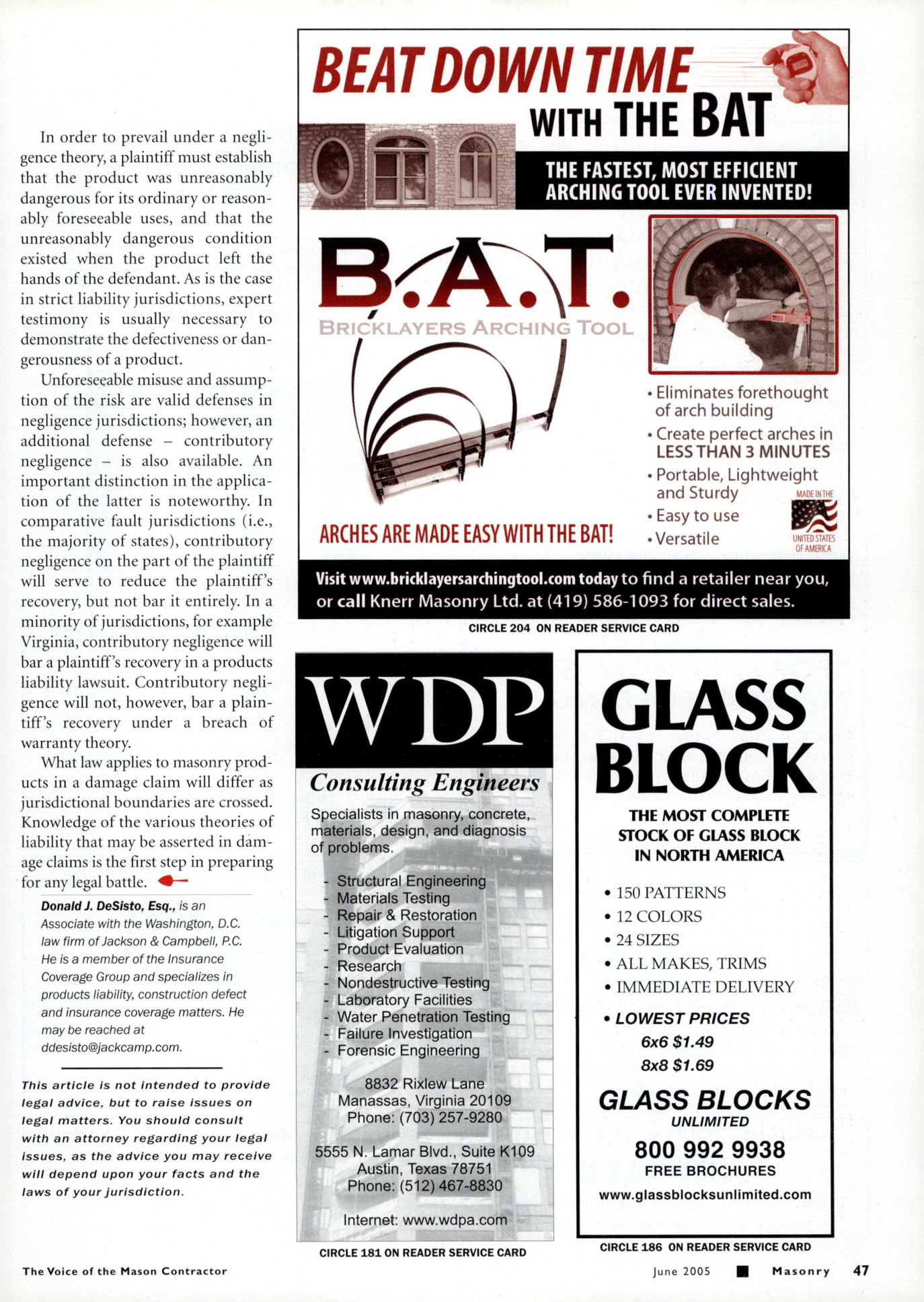 Masonry Magazine June 2005 Page. 53