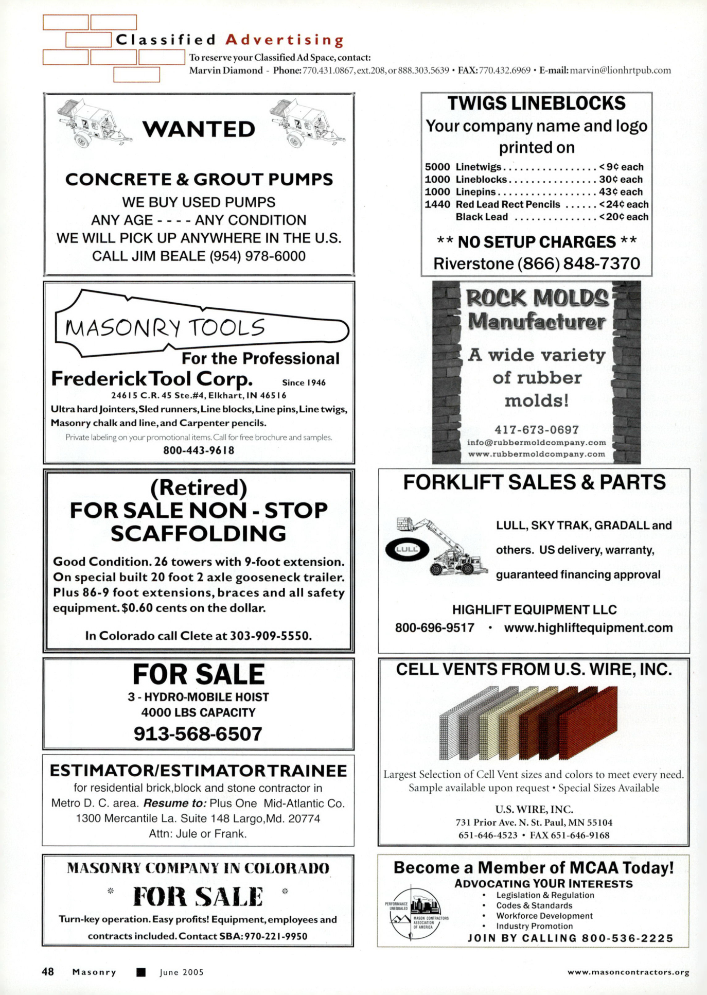 Masonry Magazine June 2005 Page. 54