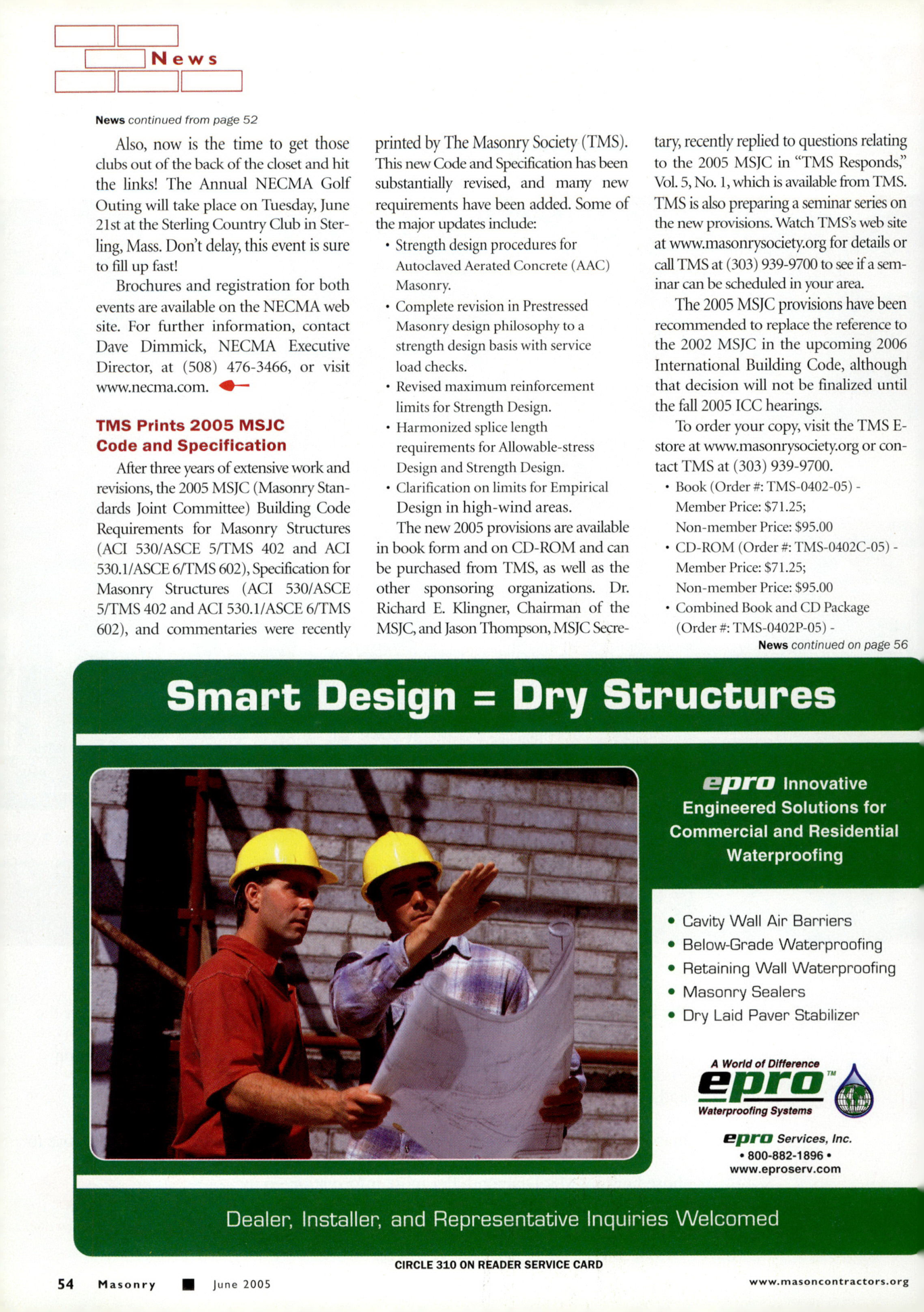 Masonry Magazine June 2005 Page. 60