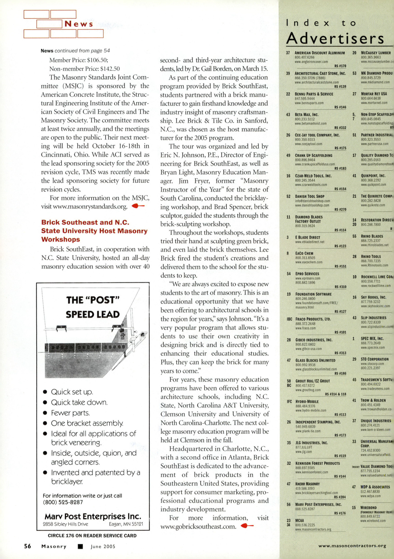 Masonry Magazine June 2005 Page. 62