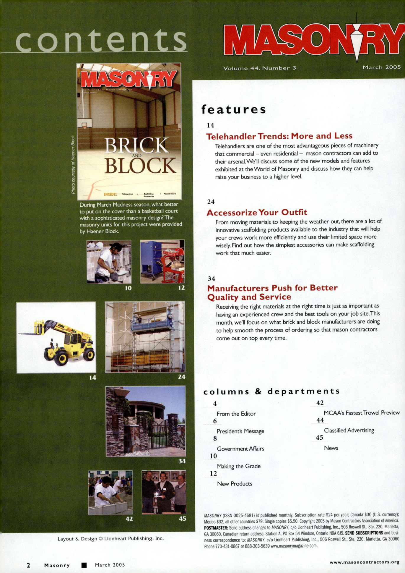Masonry Magazine March 2005 Page. 4