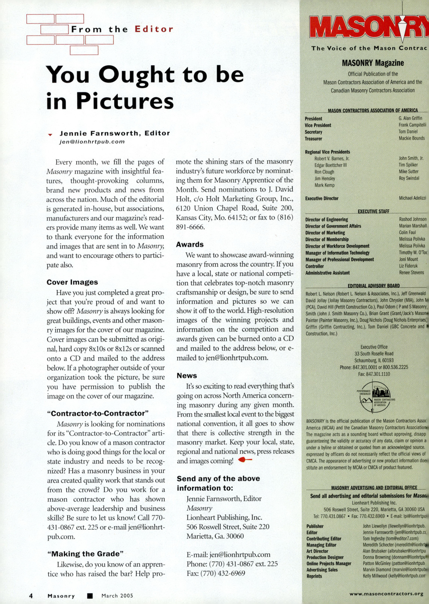 Masonry Magazine March 2005 Page. 6