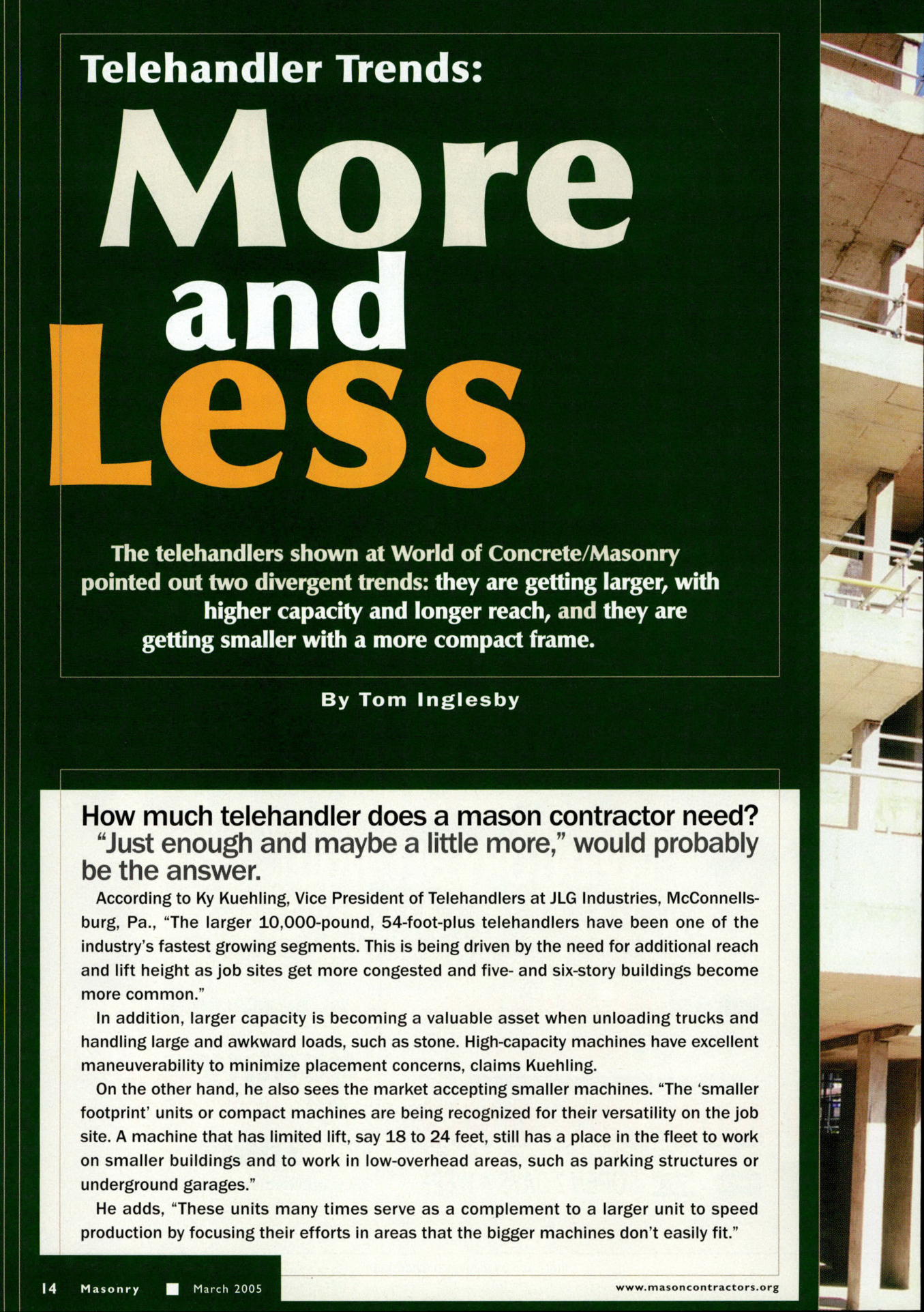 Masonry Magazine March 2005 Page. 16