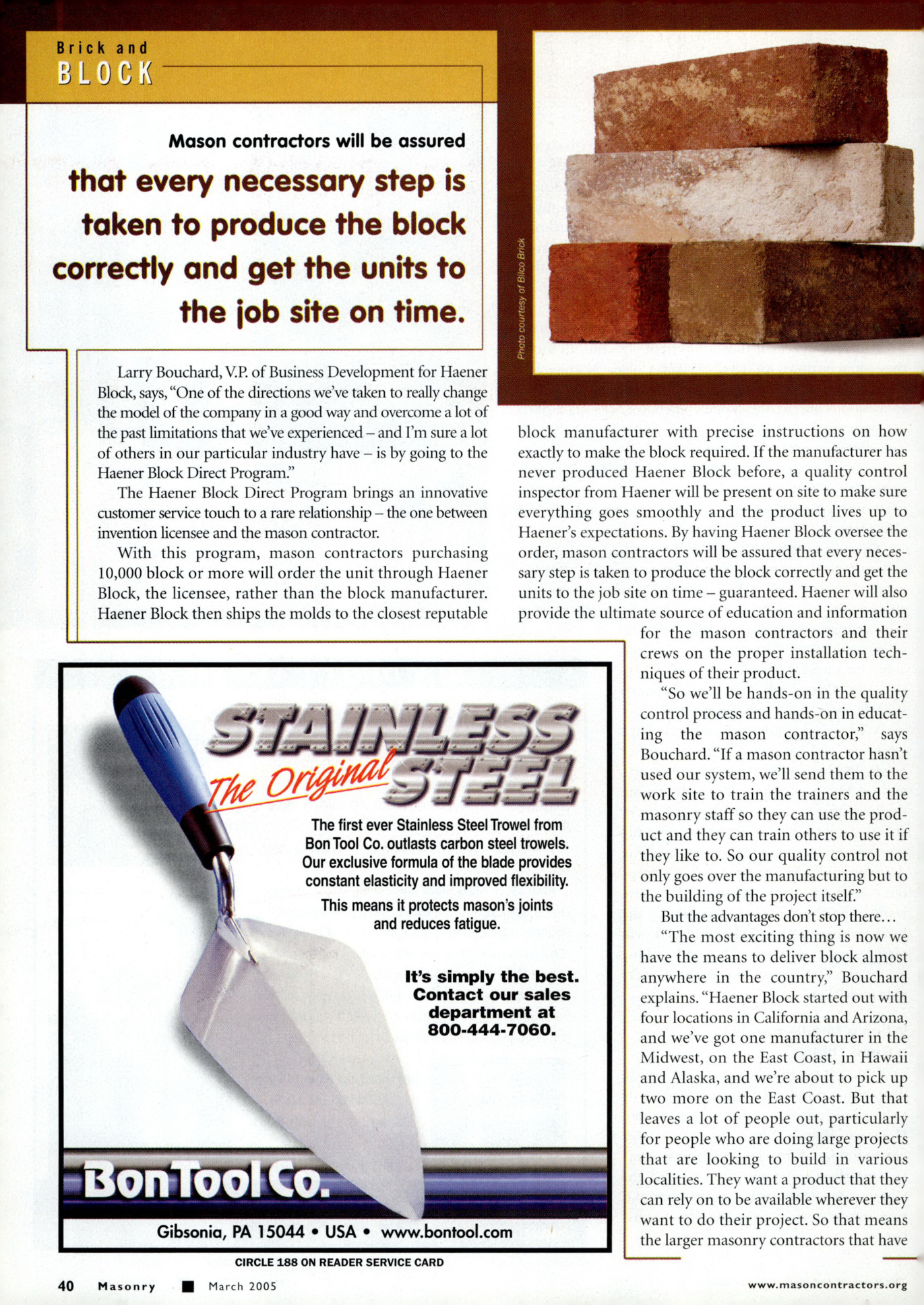 Masonry Magazine March 2005 Page. 42