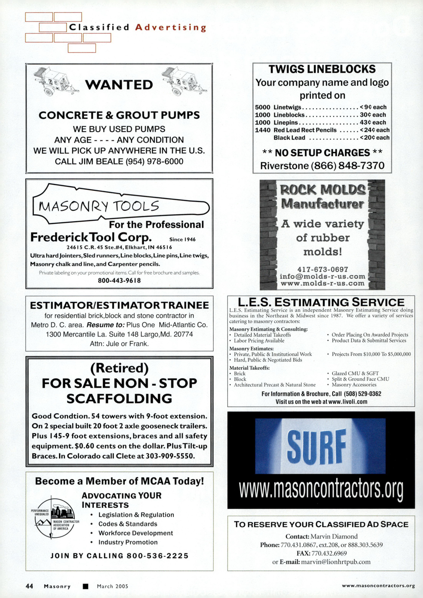 Masonry Magazine March 2005 Page. 46