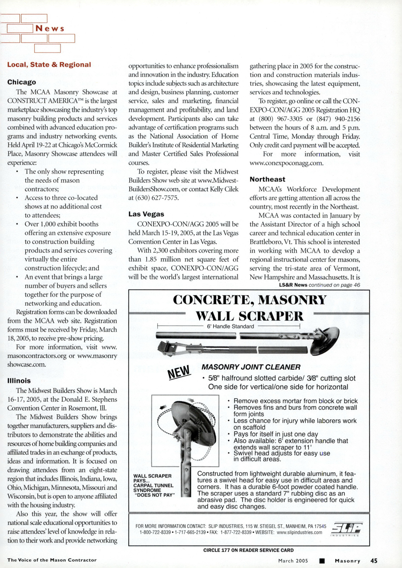 Masonry Magazine March 2005 Page. 47