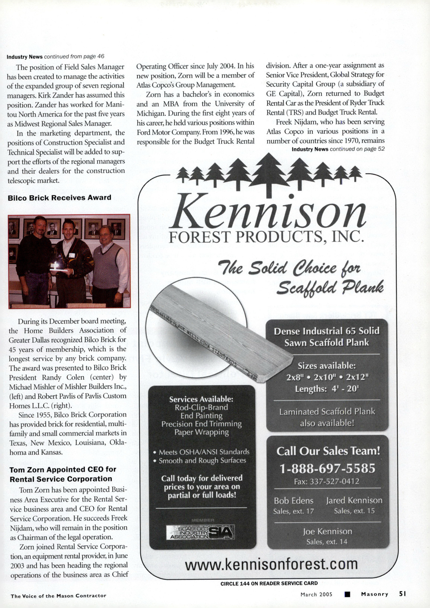 Masonry Magazine March 2005 Page. 53