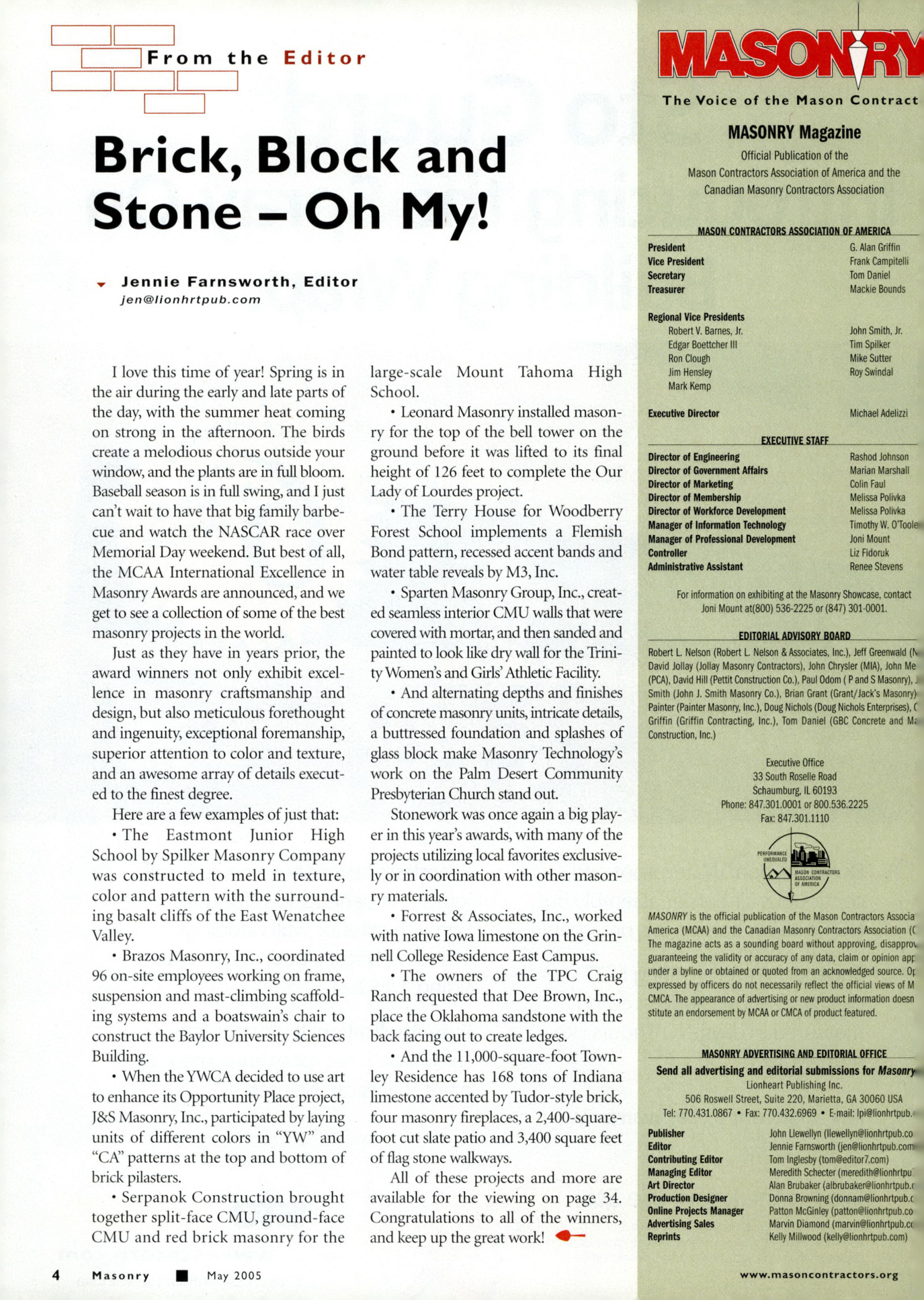 Masonry Magazine May 2005 Page. 6