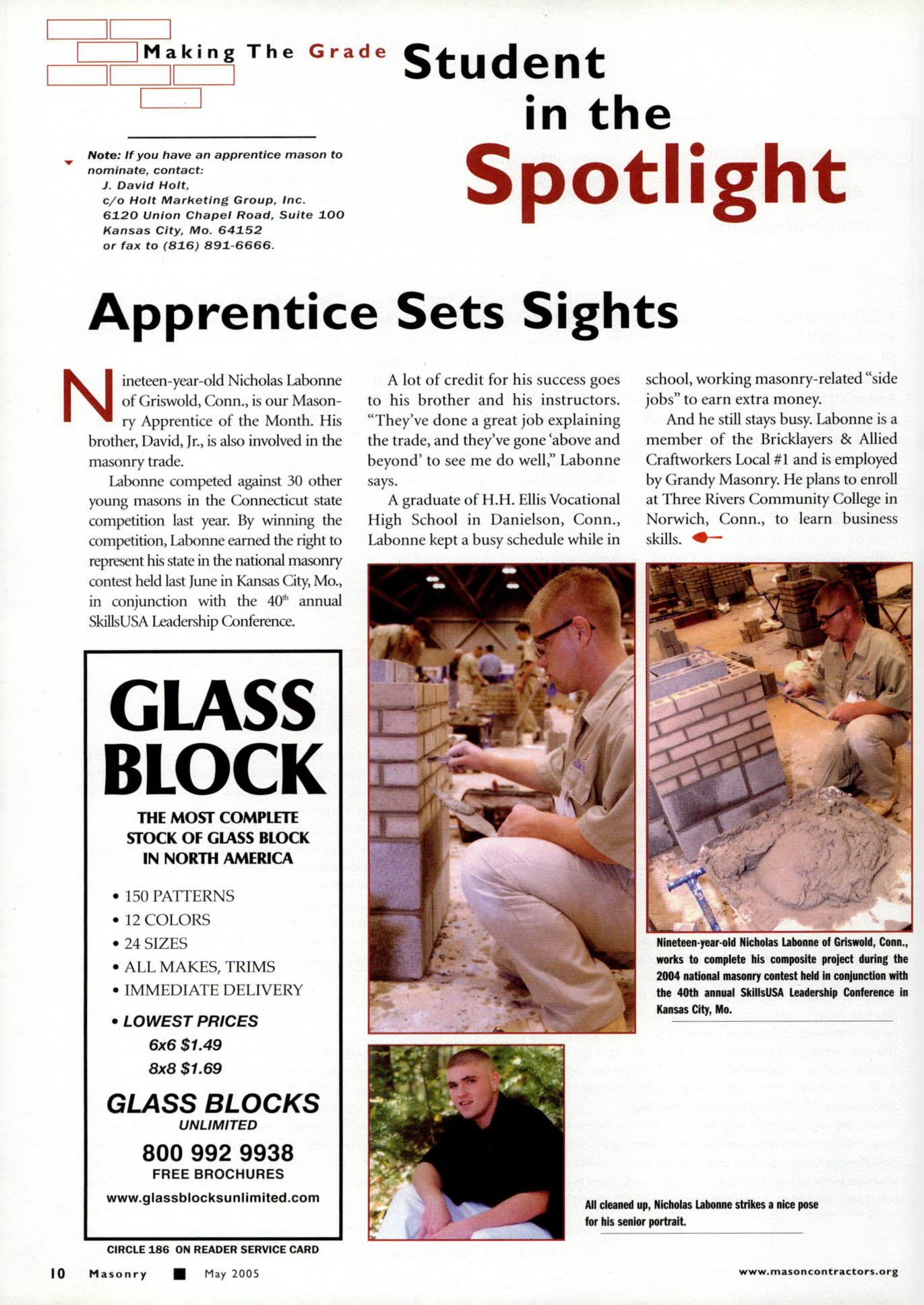 Masonry Magazine May 2005 Page. 12