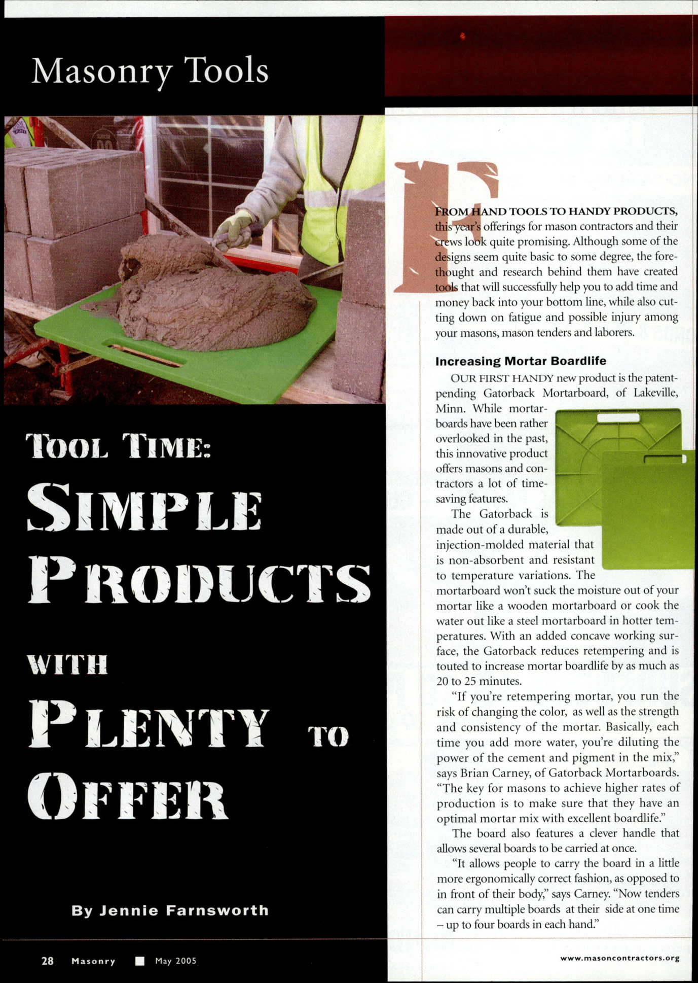 Masonry Magazine May 2005 Page. 30