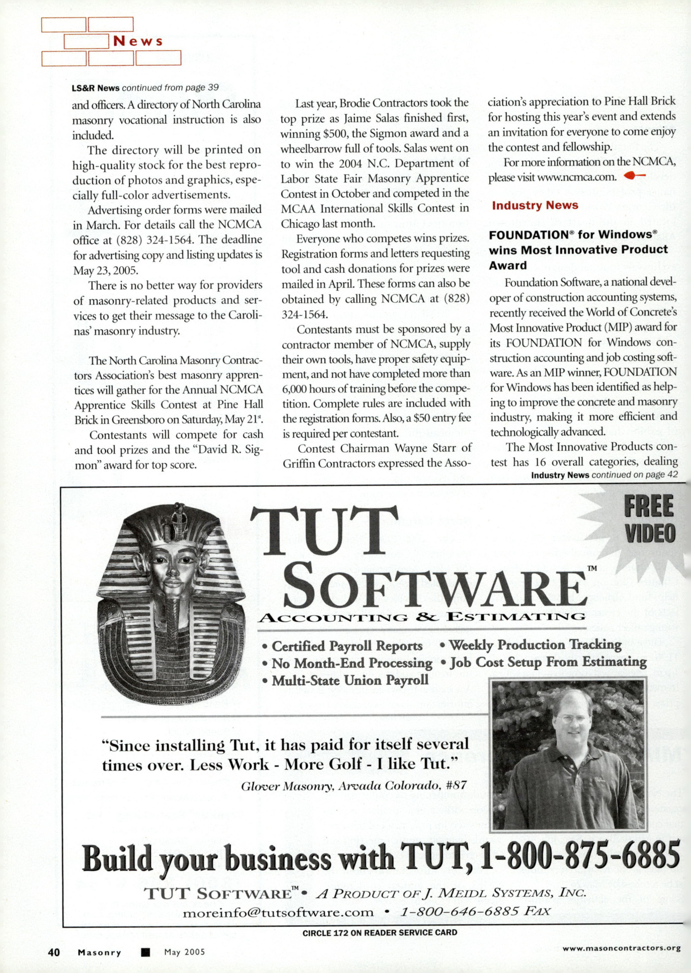 Masonry Magazine May 2005 Page. 42