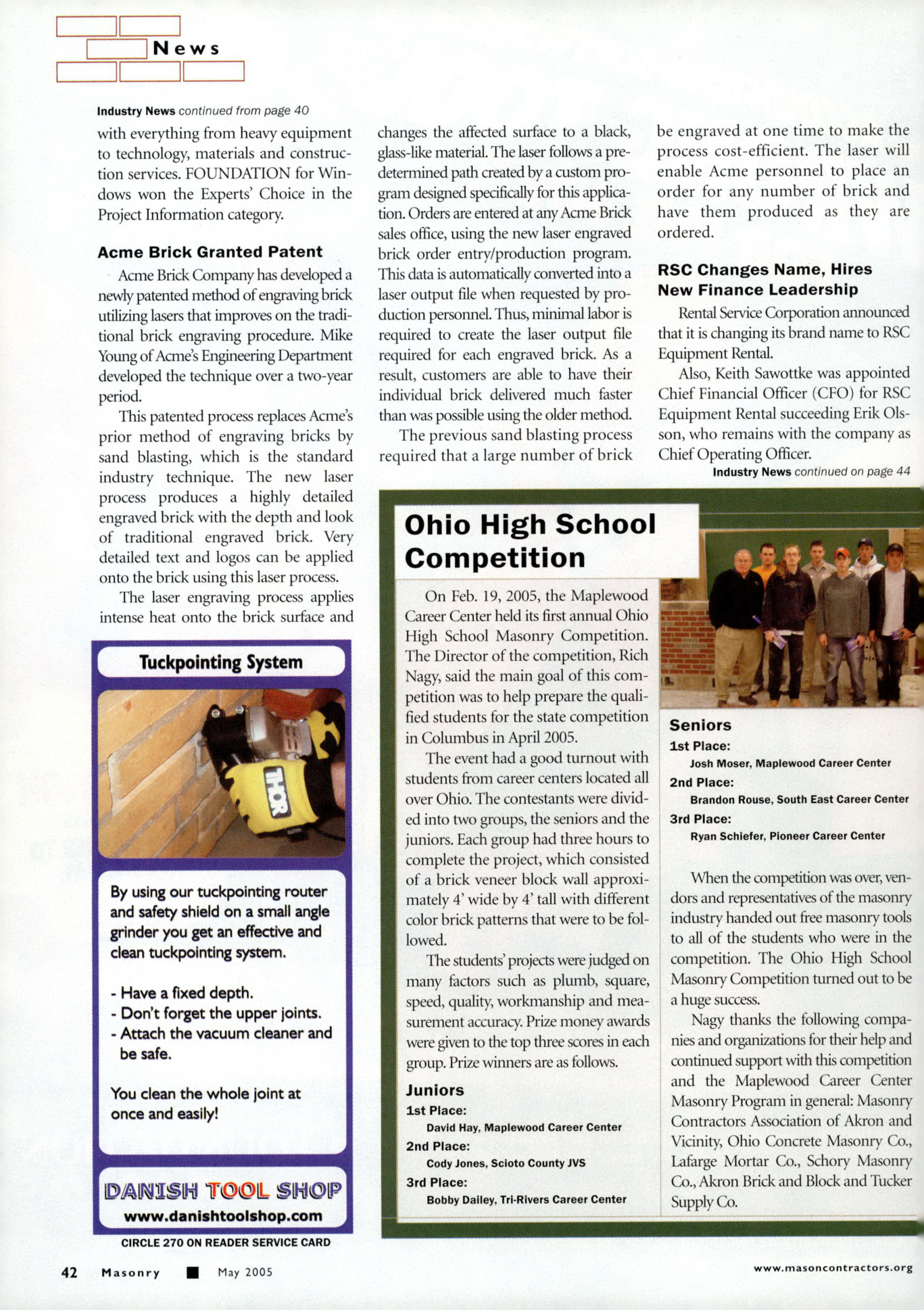 Masonry Magazine May 2005 Page. 44