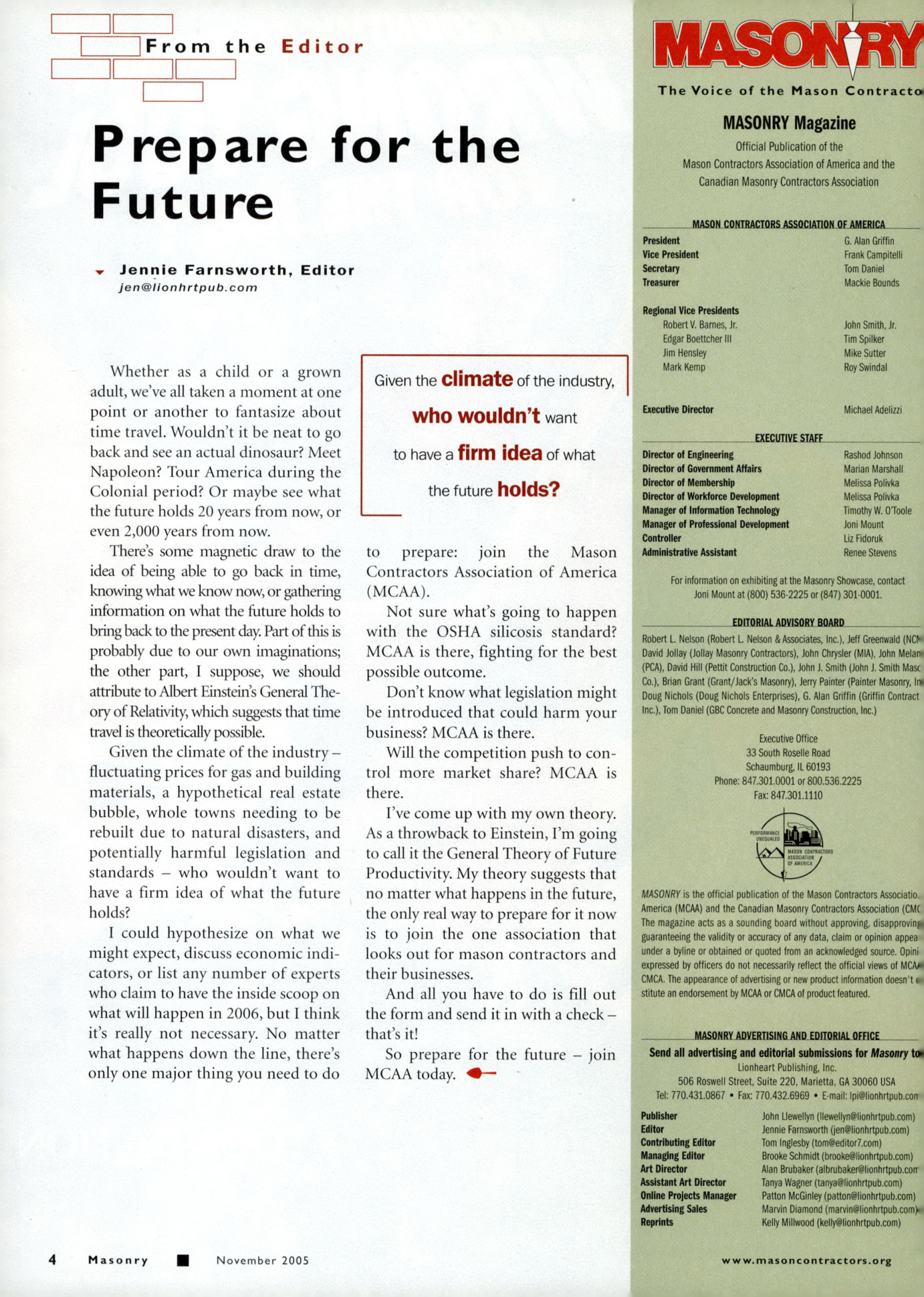 Masonry Magazine November 2005 Page. 6