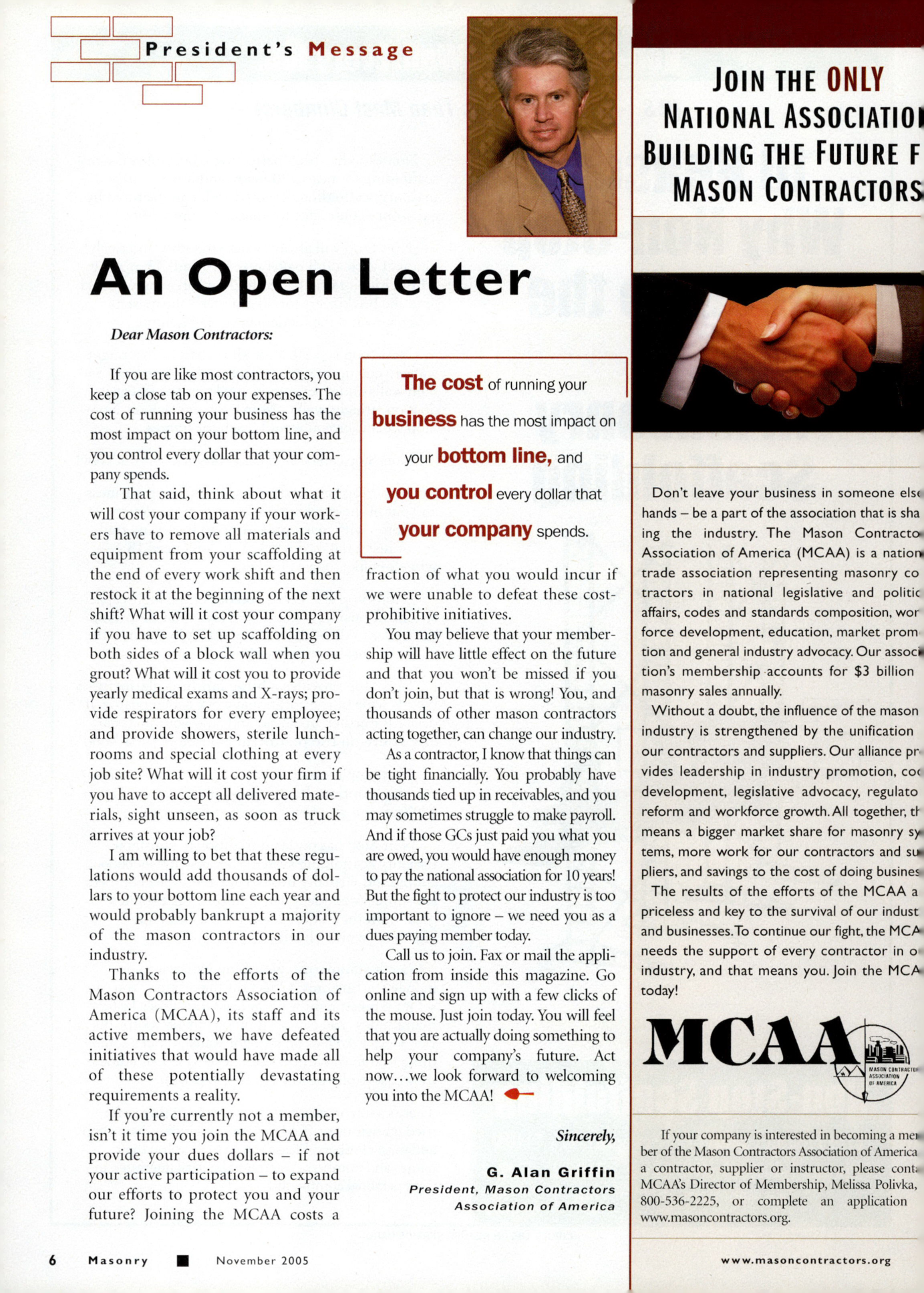 Masonry Magazine November 2005 Page. 8
