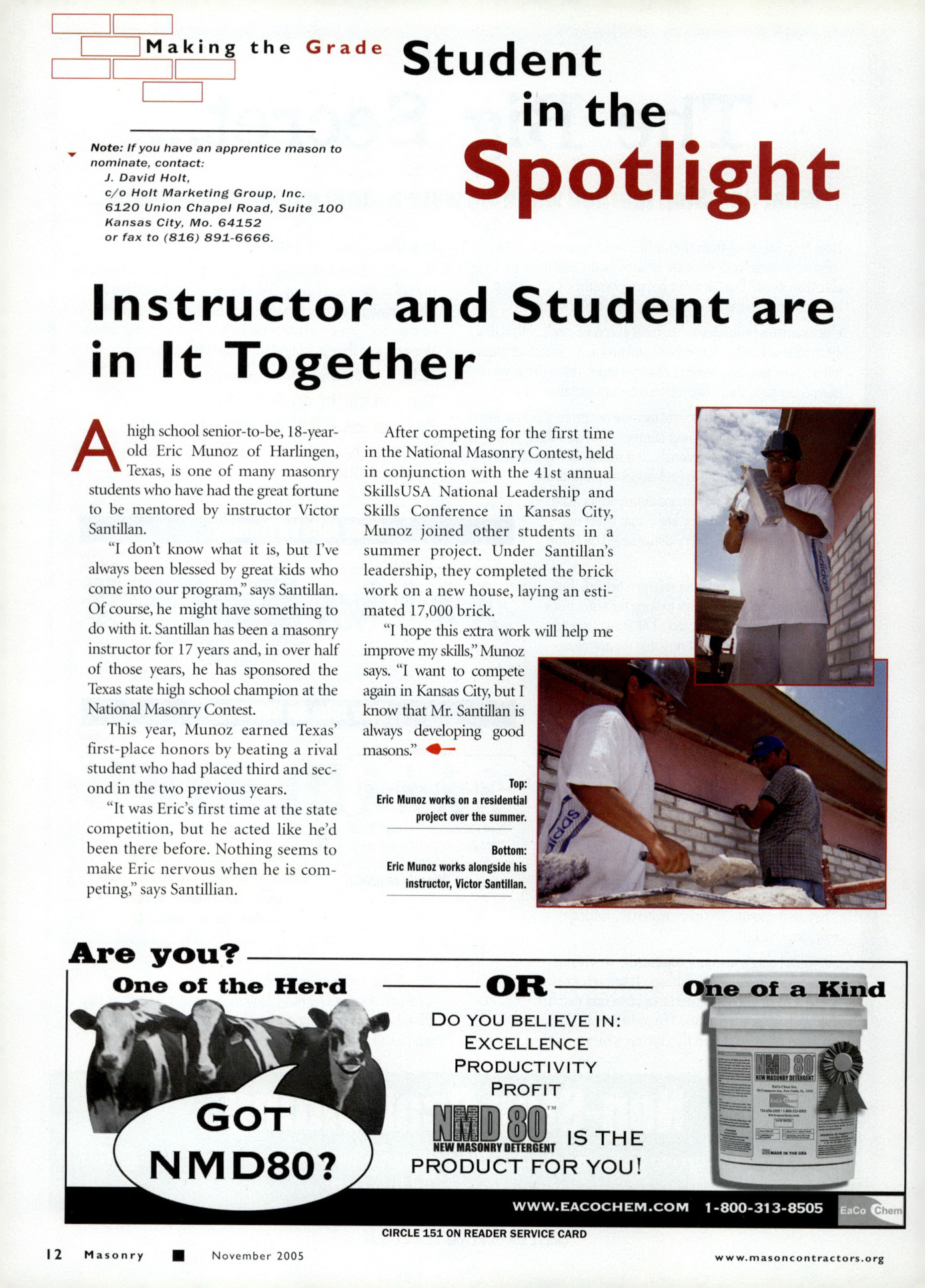Masonry Magazine November 2005 Page. 14