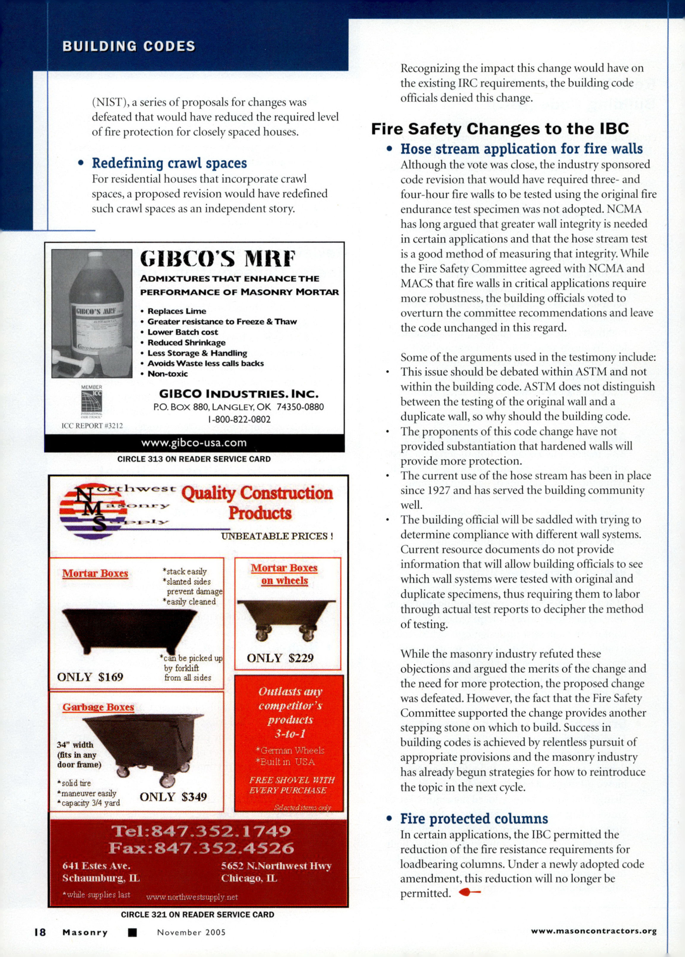 Masonry Magazine November 2005 Page. 20