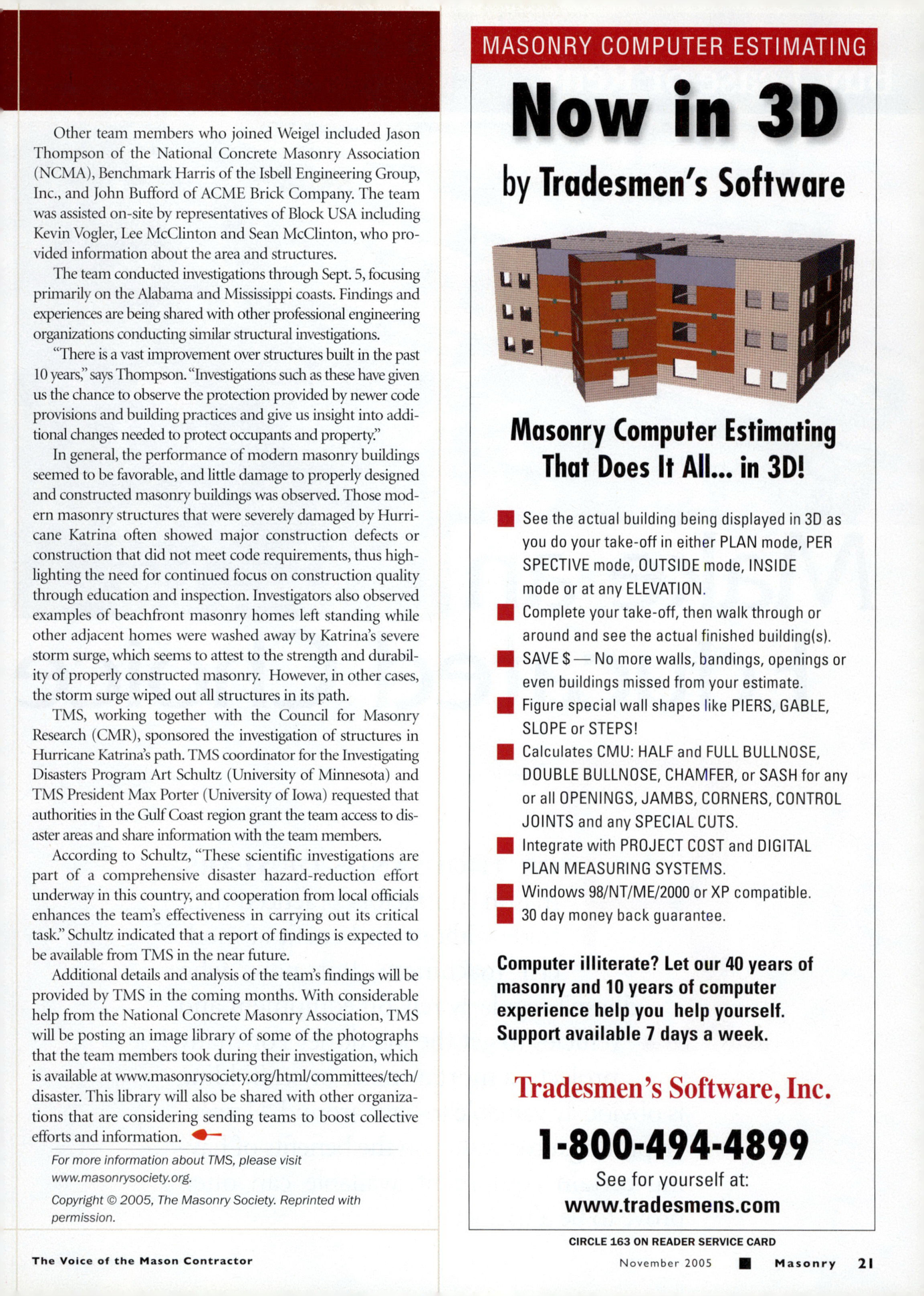 Masonry Magazine November 2005 Page. 23
