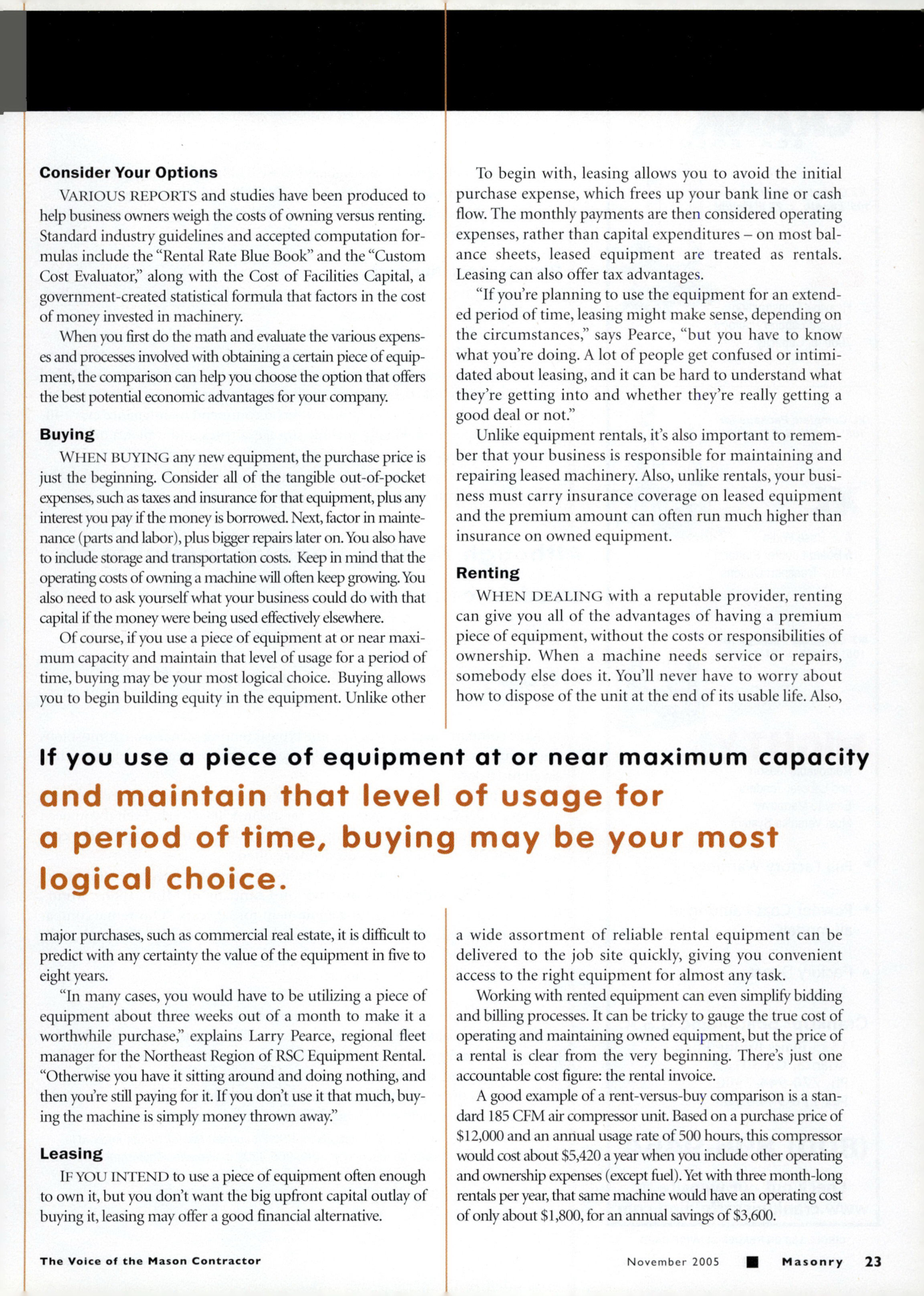 Masonry Magazine November 2005 Page. 25