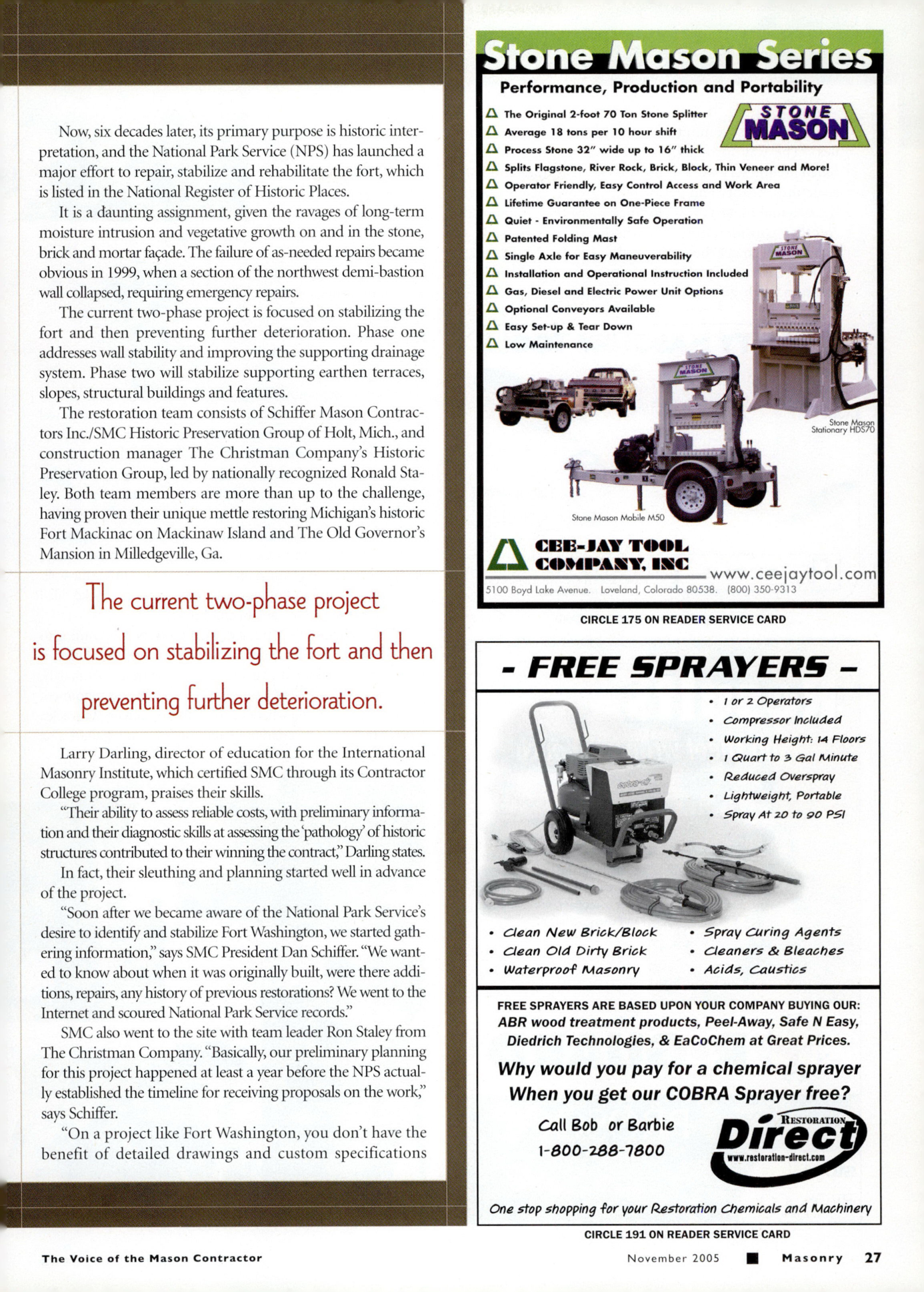 Masonry Magazine November 2005 Page. 29