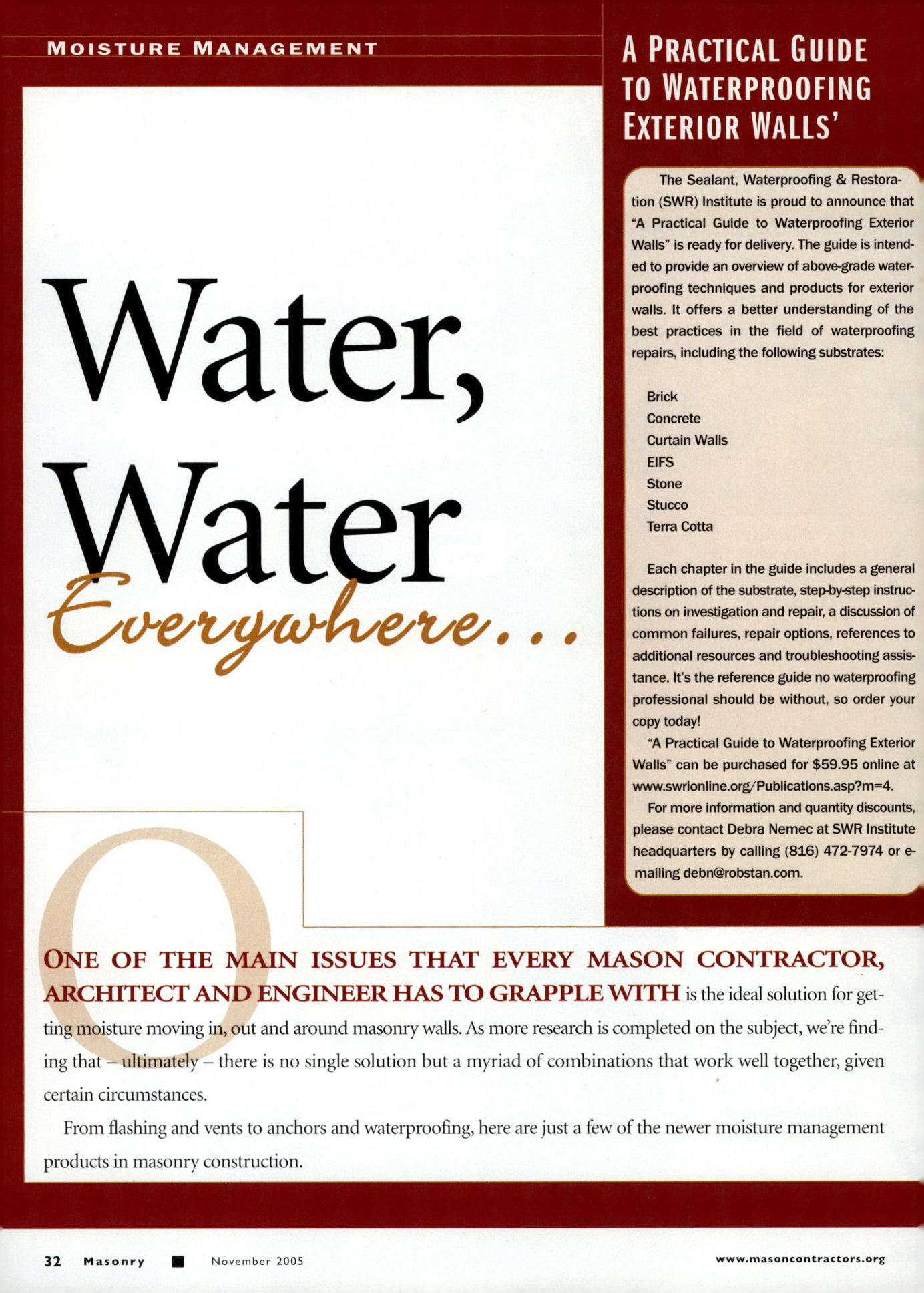 Masonry Magazine November 2005 Page. 34