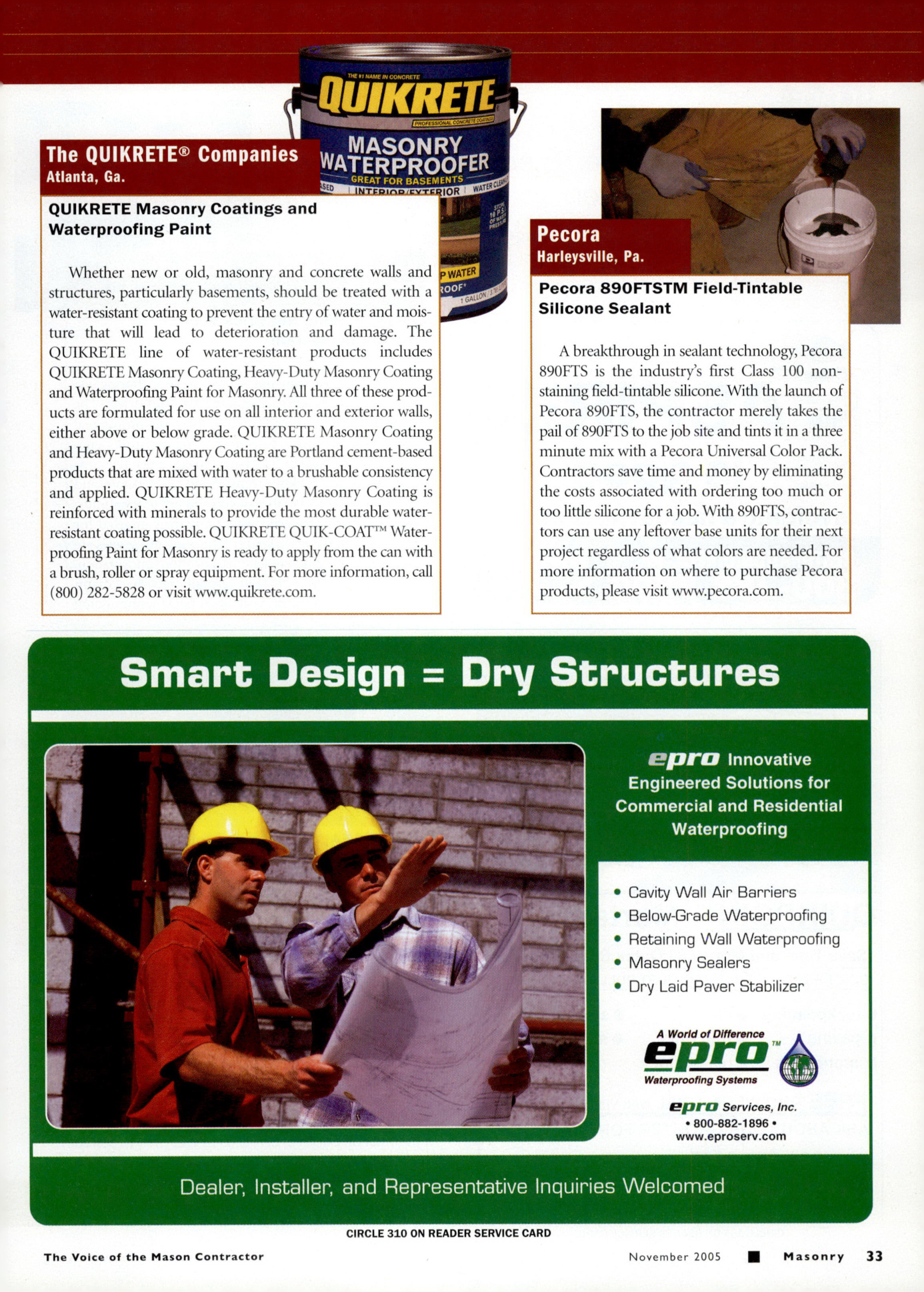 Masonry Magazine November 2005 Page. 35