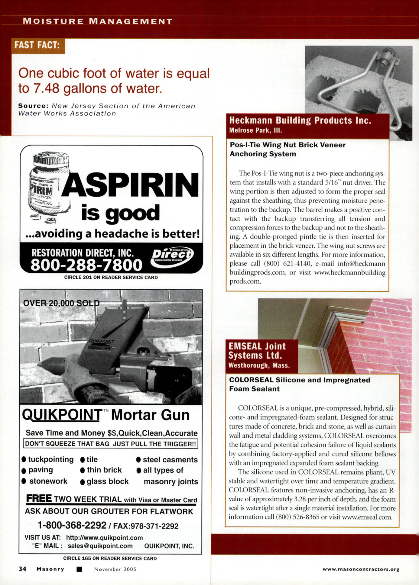 Masonry Magazine November 2005 Page. 36