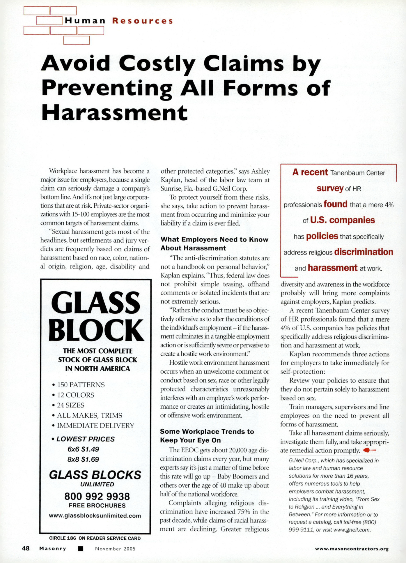 Masonry Magazine November 2005 Page. 50