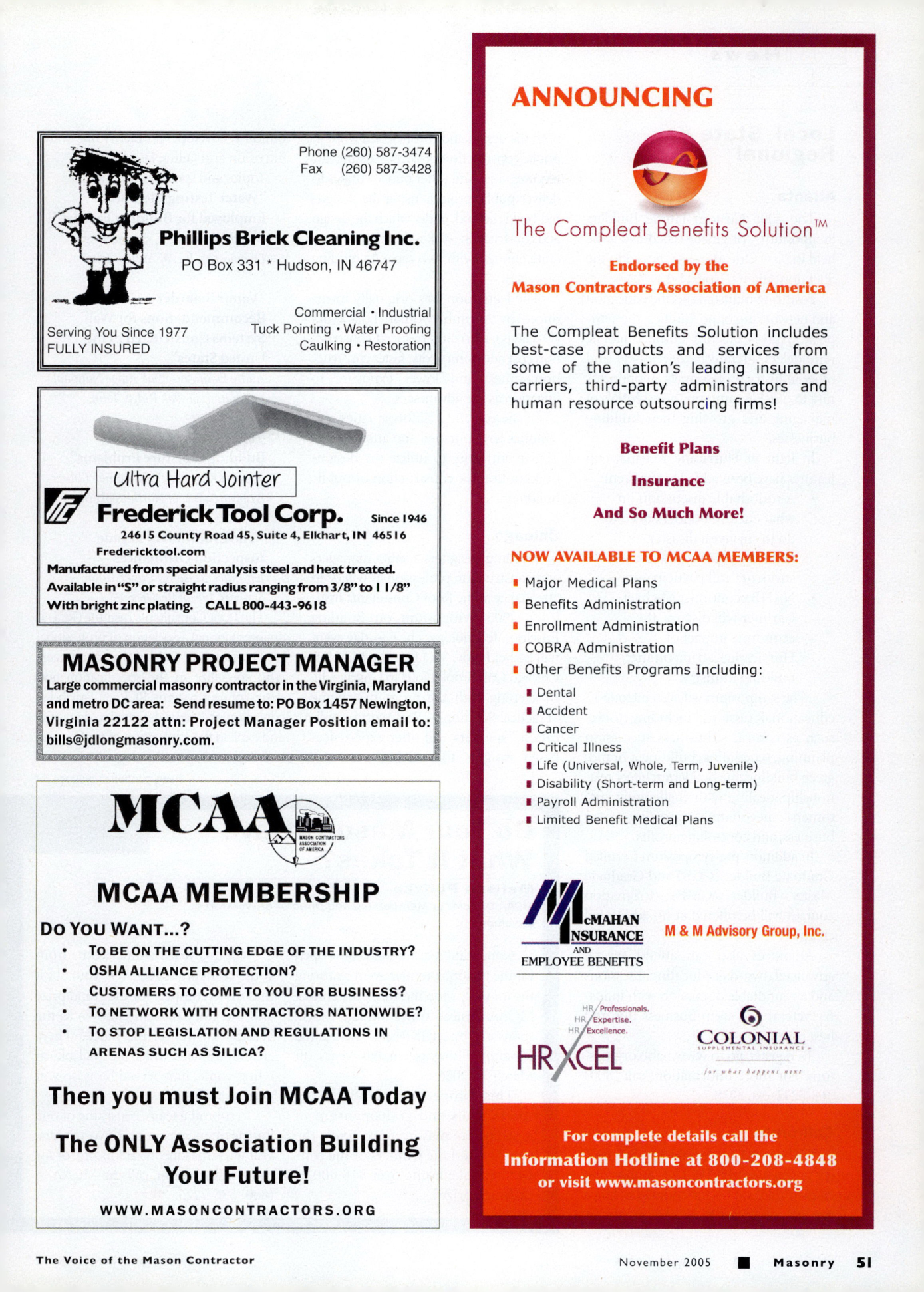 Masonry Magazine November 2005 Page. 53