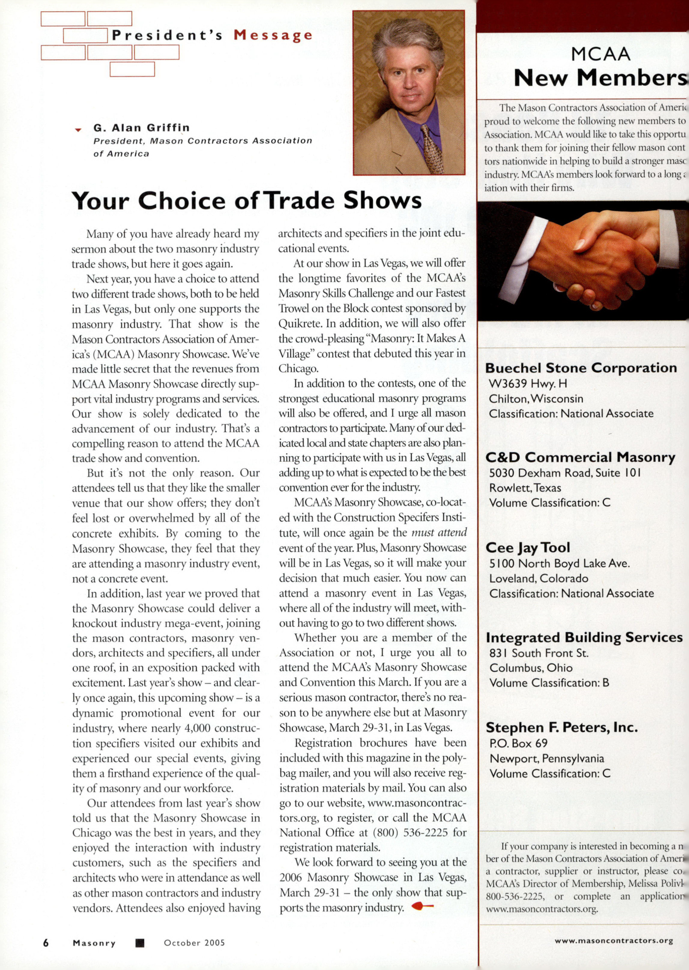 Masonry Magazine October 2005 Page. 8
